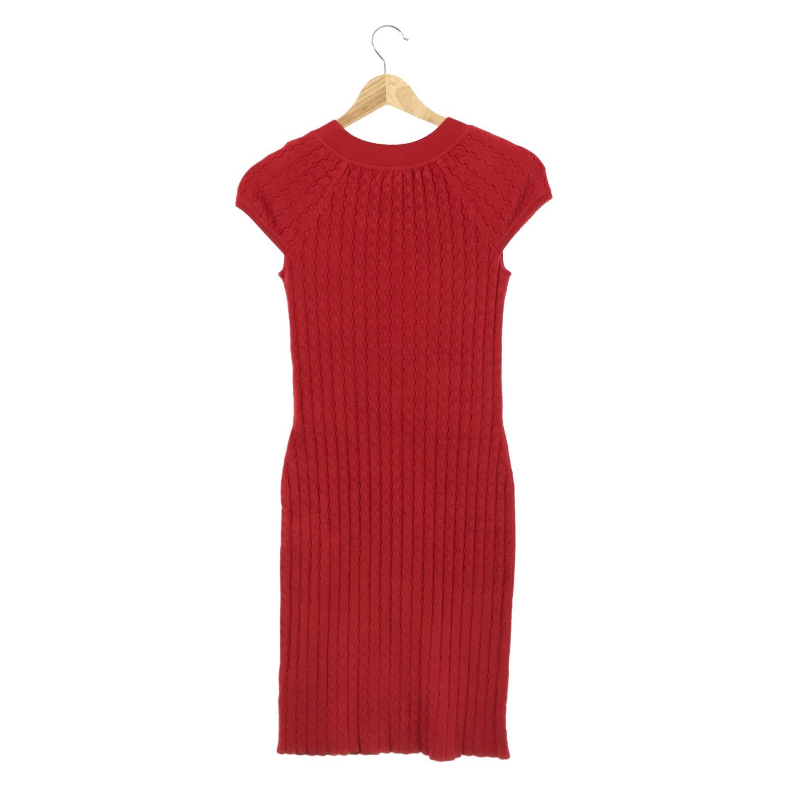 Chanel Chanel Short Sleeve Dress One Piece Rayon Red Size ONE SIZE - 2 Thumbnail