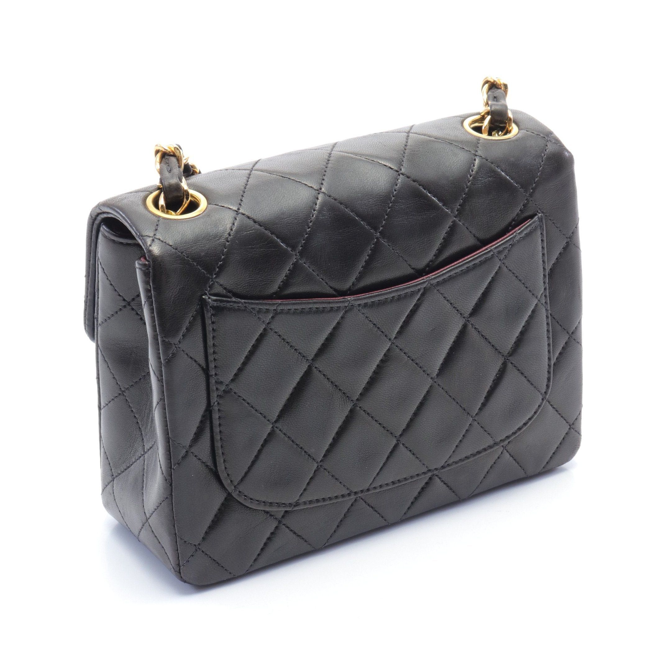 Chanel Chanel Mini Matelasse Chain Shoulder Bag Lambskin Black Gold Hardware Size ONE SIZE - 2 Thumbnail