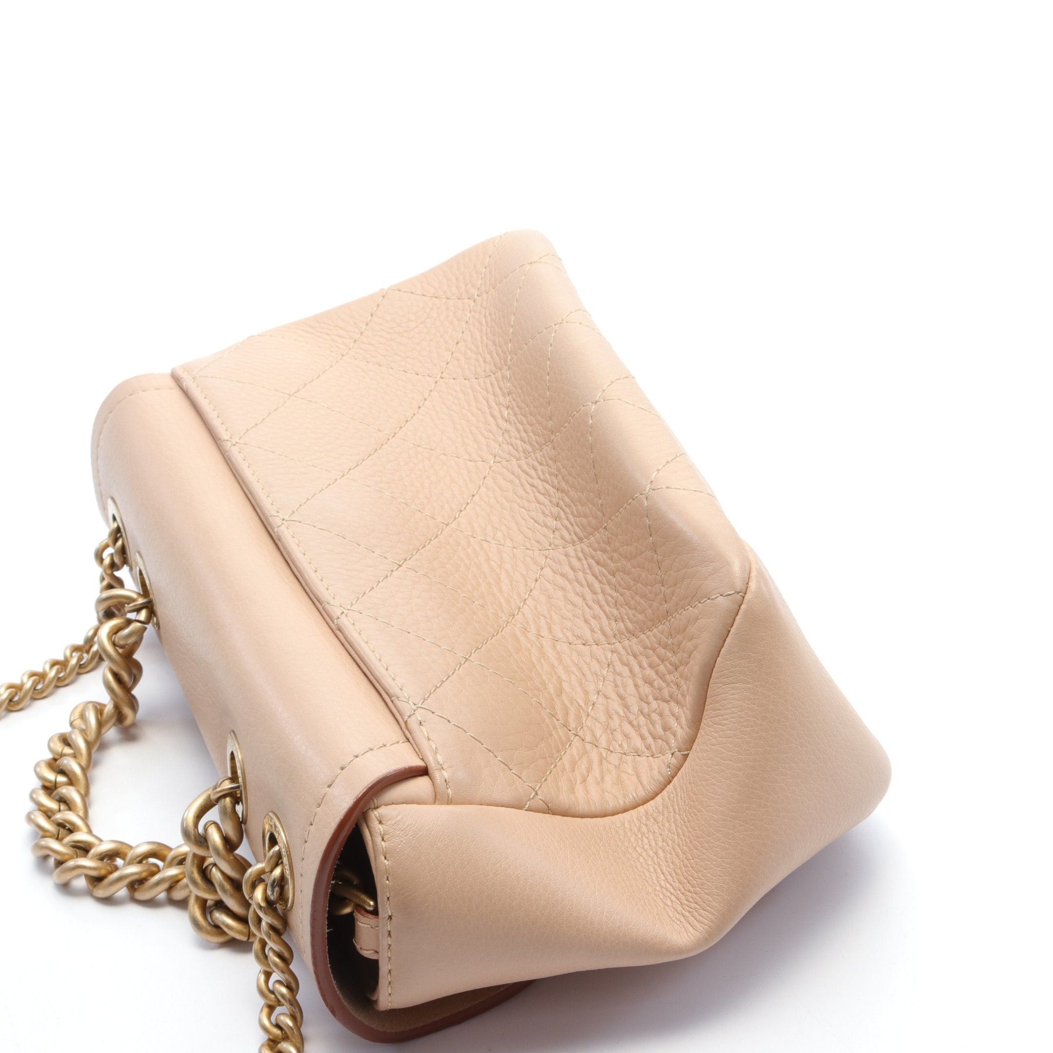 Chanel Chanel Matelasse Chain Shoulder Bag Leather Beige Gold Hardware Size ONE SIZE - 7 Thumbnail