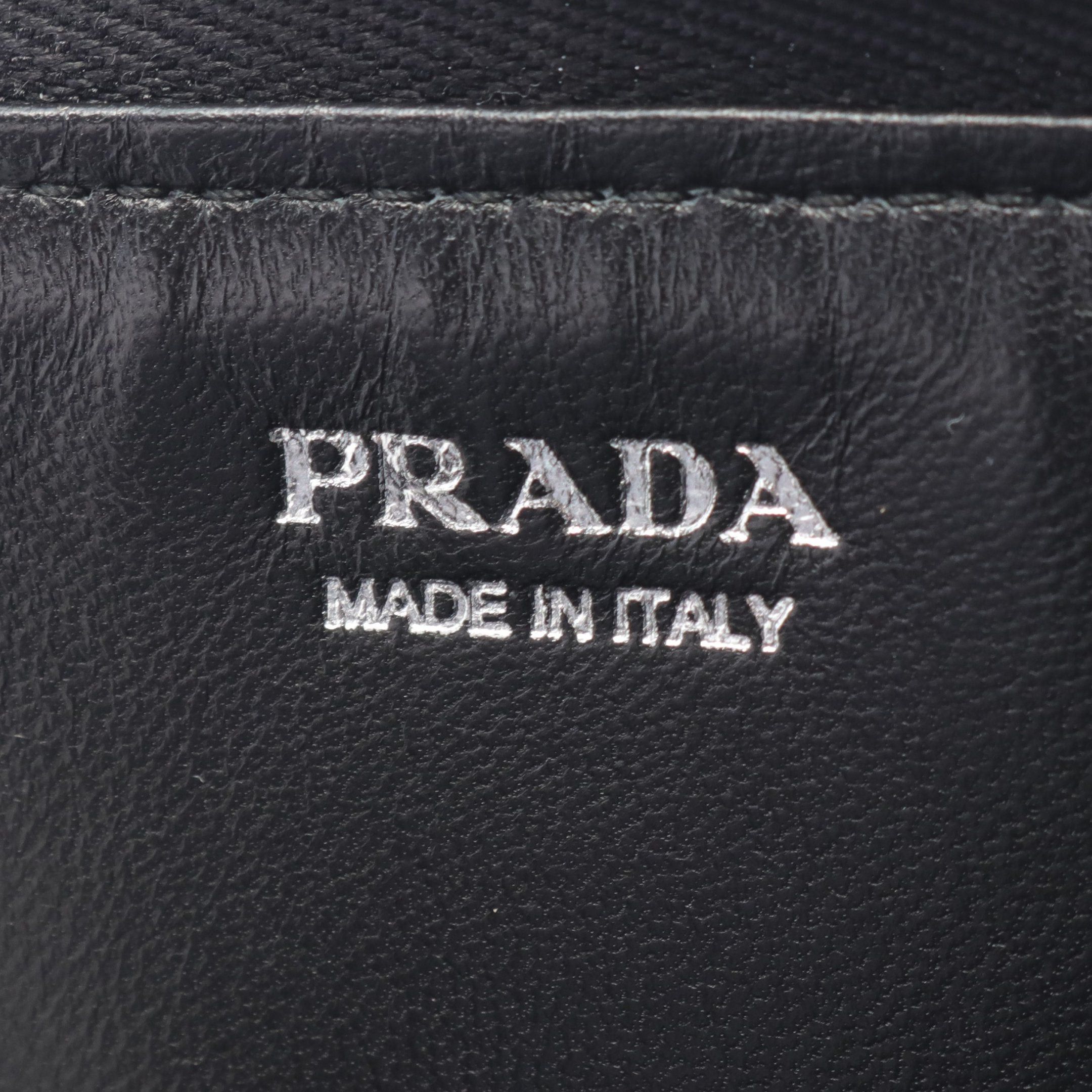 Prada Prada Coin Purse Saffiano Leather Black With Key Ring Size ONE SIZE - 4 Thumbnail