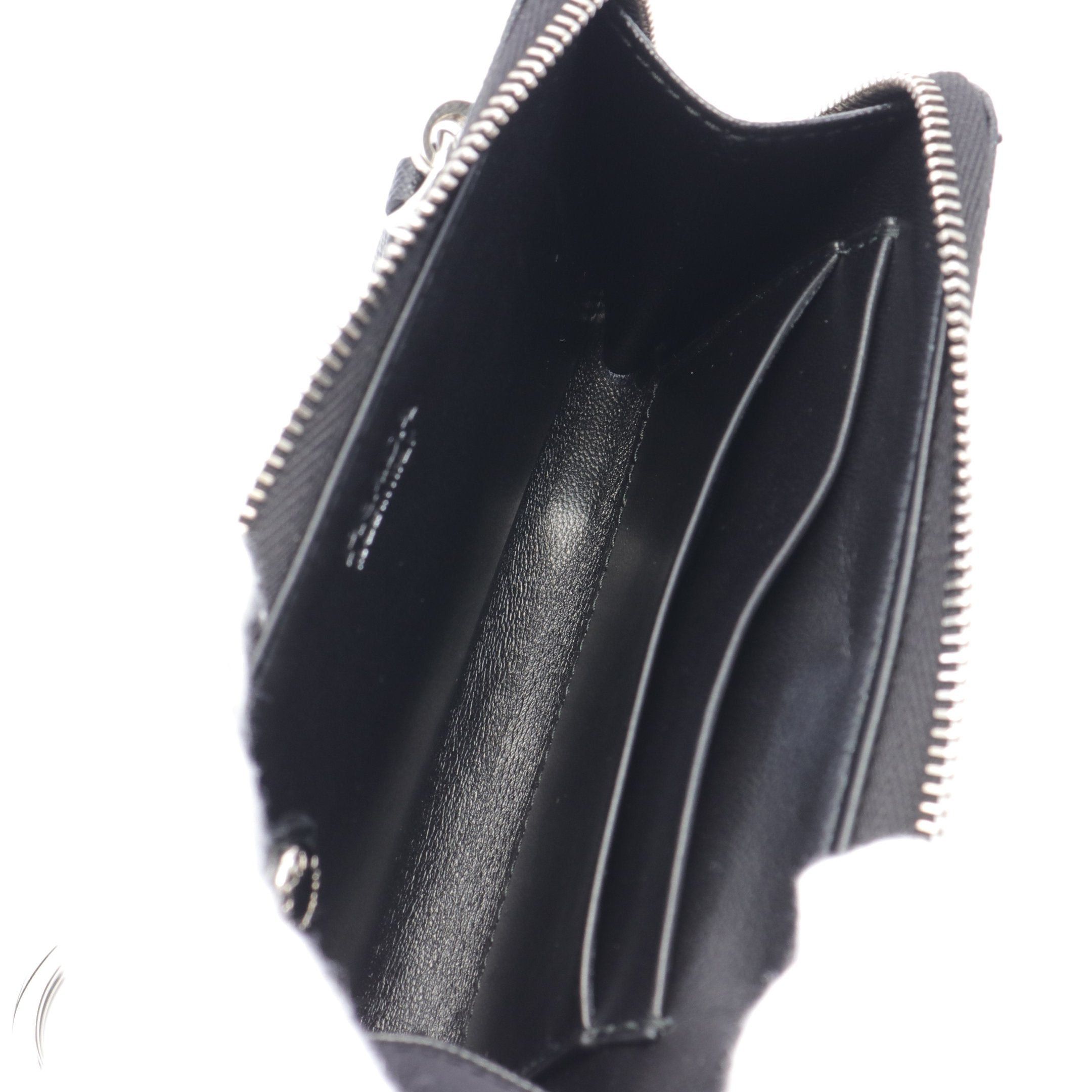 Prada Prada Coin Purse Saffiano Leather Black With Key Ring Size ONE SIZE - 3 Thumbnail