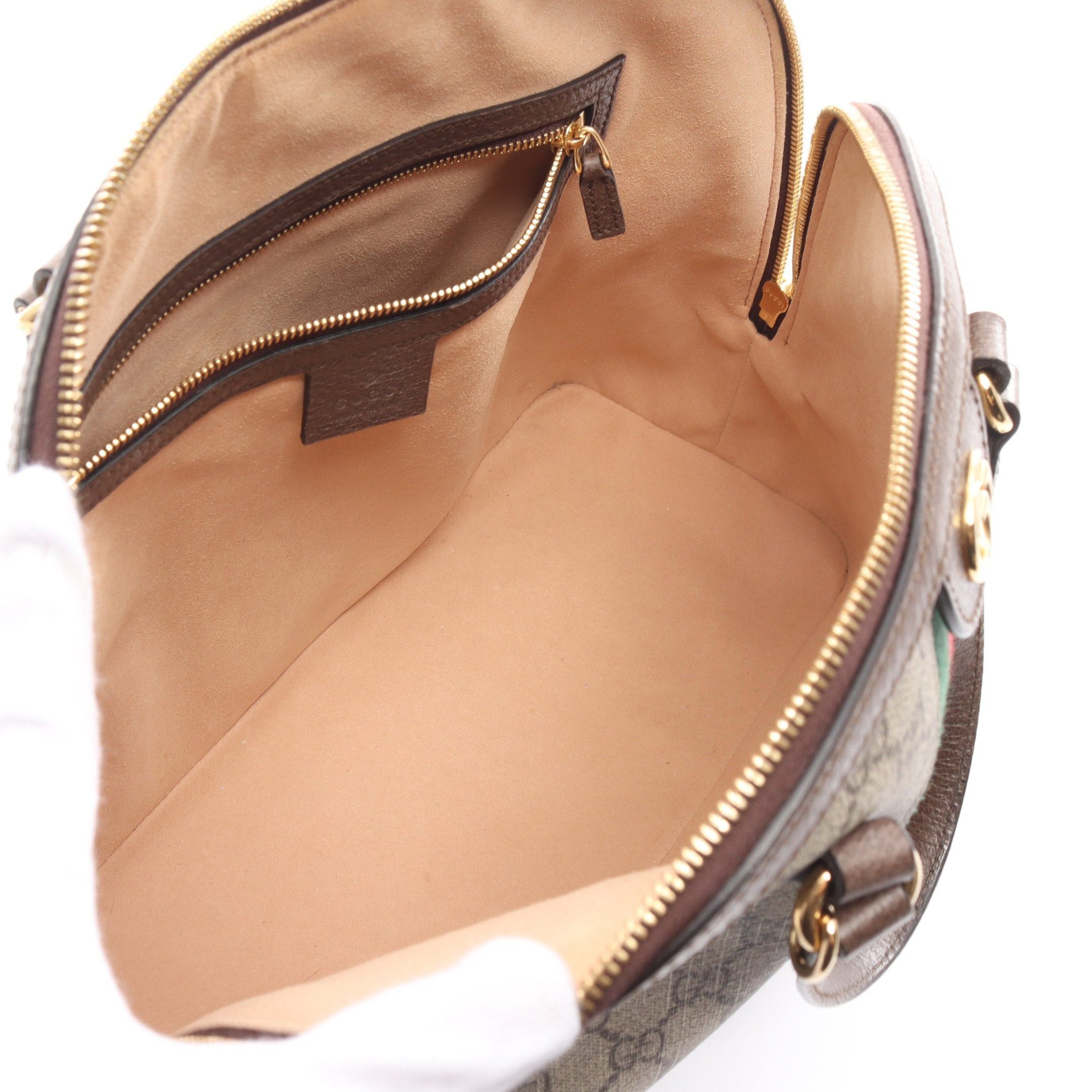 Gucci Gucci Ophidia Gg Medium Top Handle Bag Supreme Handbag Leather Beige Multicolor Size ONE SIZE - 3 Thumbnail