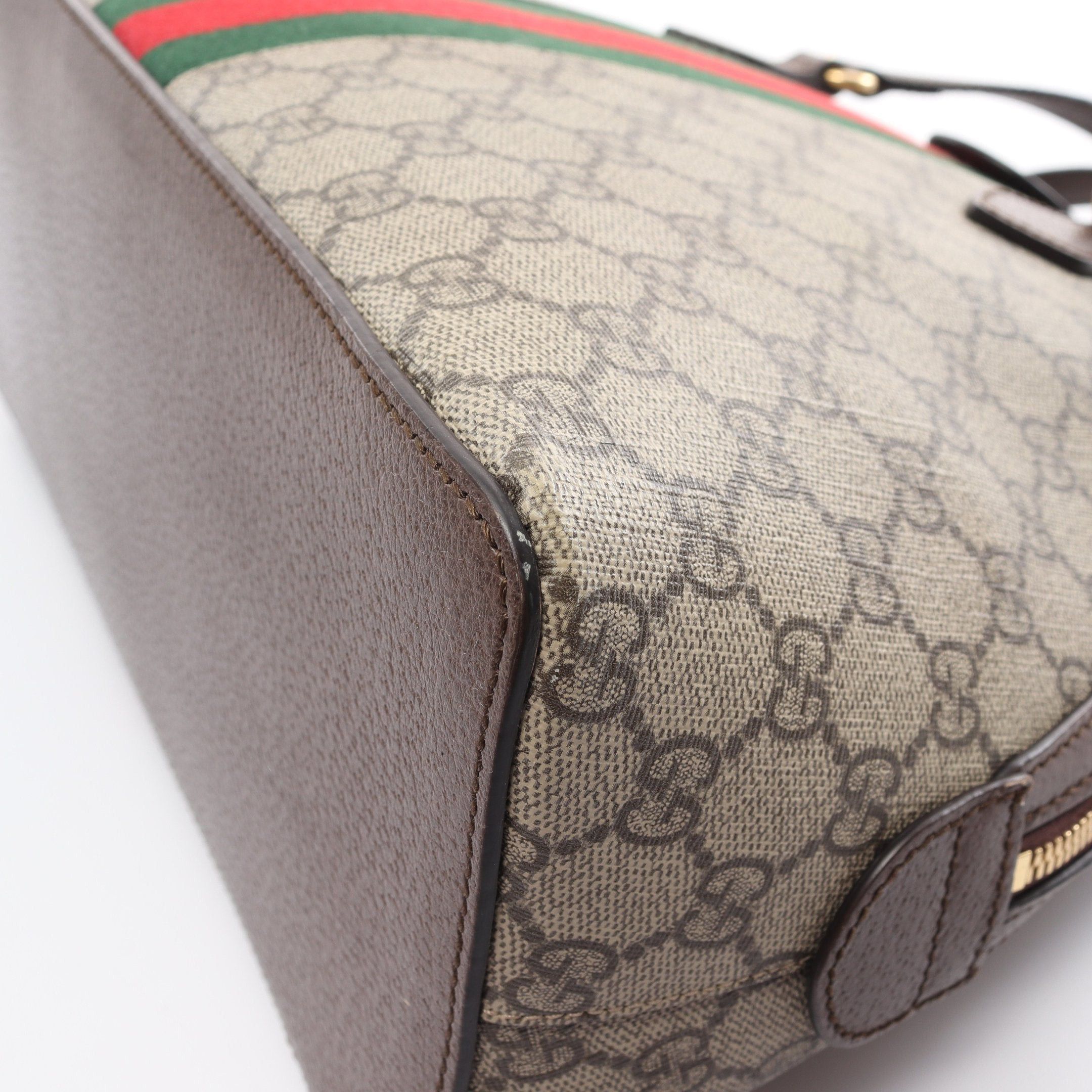 Gucci Gucci Ophidia Gg Medium Top Handle Bag Supreme Handbag Leather Beige Multicolor Size ONE SIZE - 6 Thumbnail