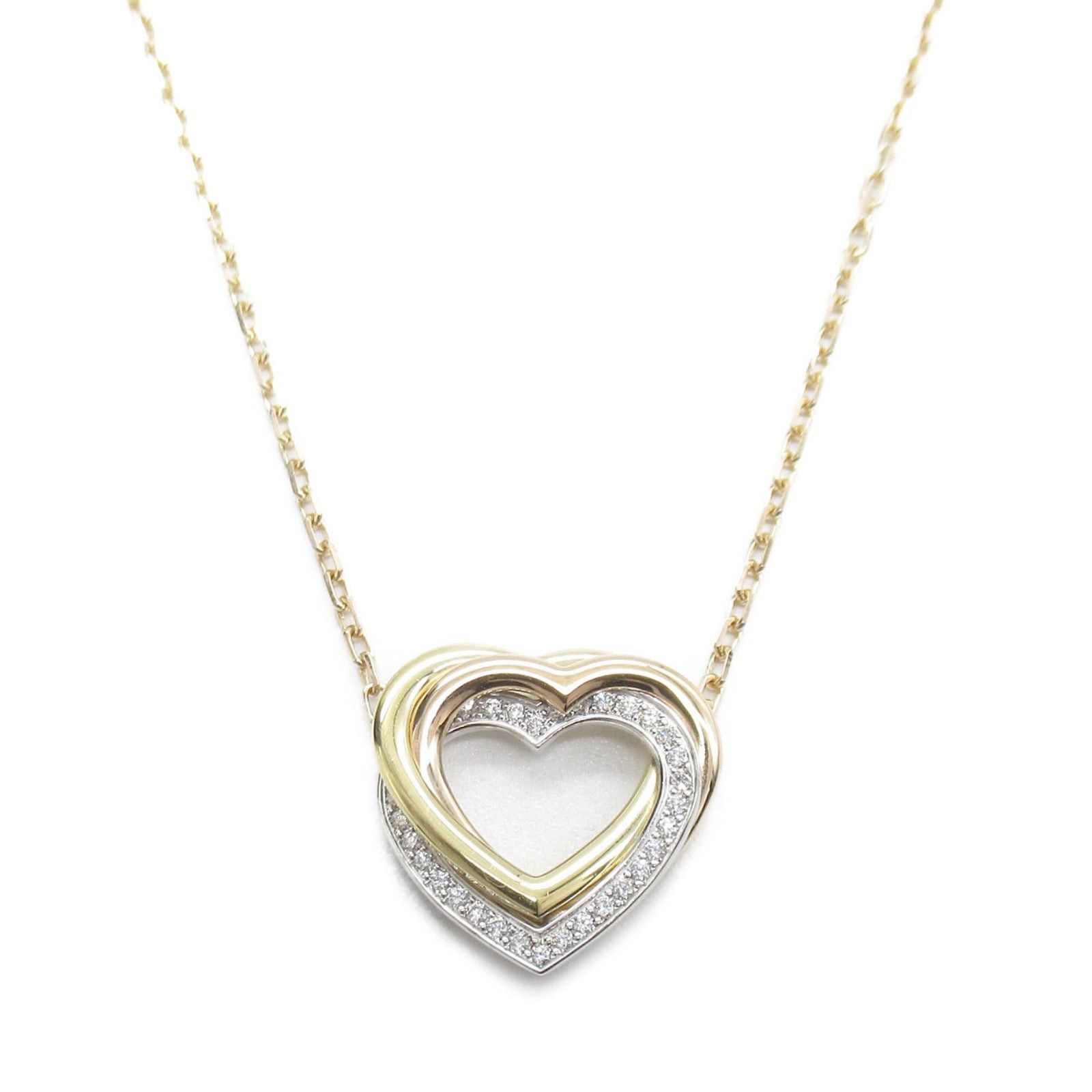 Cartier Cartier Trinity Heart Diamond Necklace K18Pg (Pink Gold) K18 (Yellow (White Gold)/Diamond Clear Size ONE SIZE - 2 Thumbnail