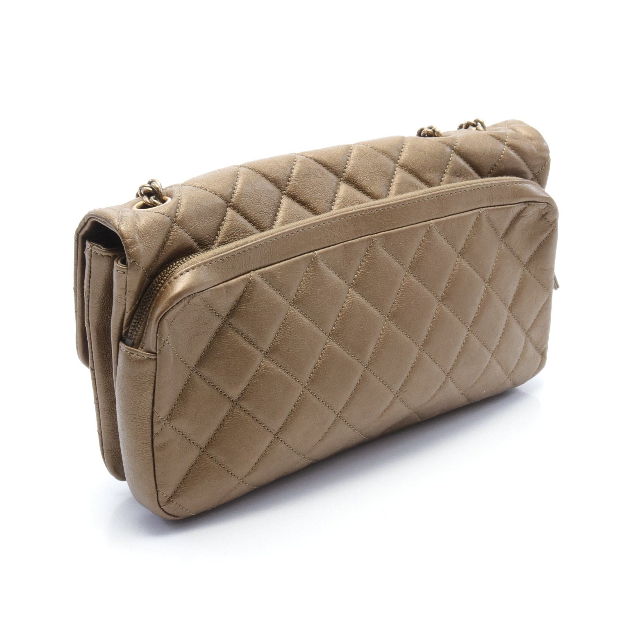 Chanel Chanel Matelasse Chain Shoulder Bag Leather Bronze Antique Gold Hardware Size ONE SIZE - 2 Thumbnail