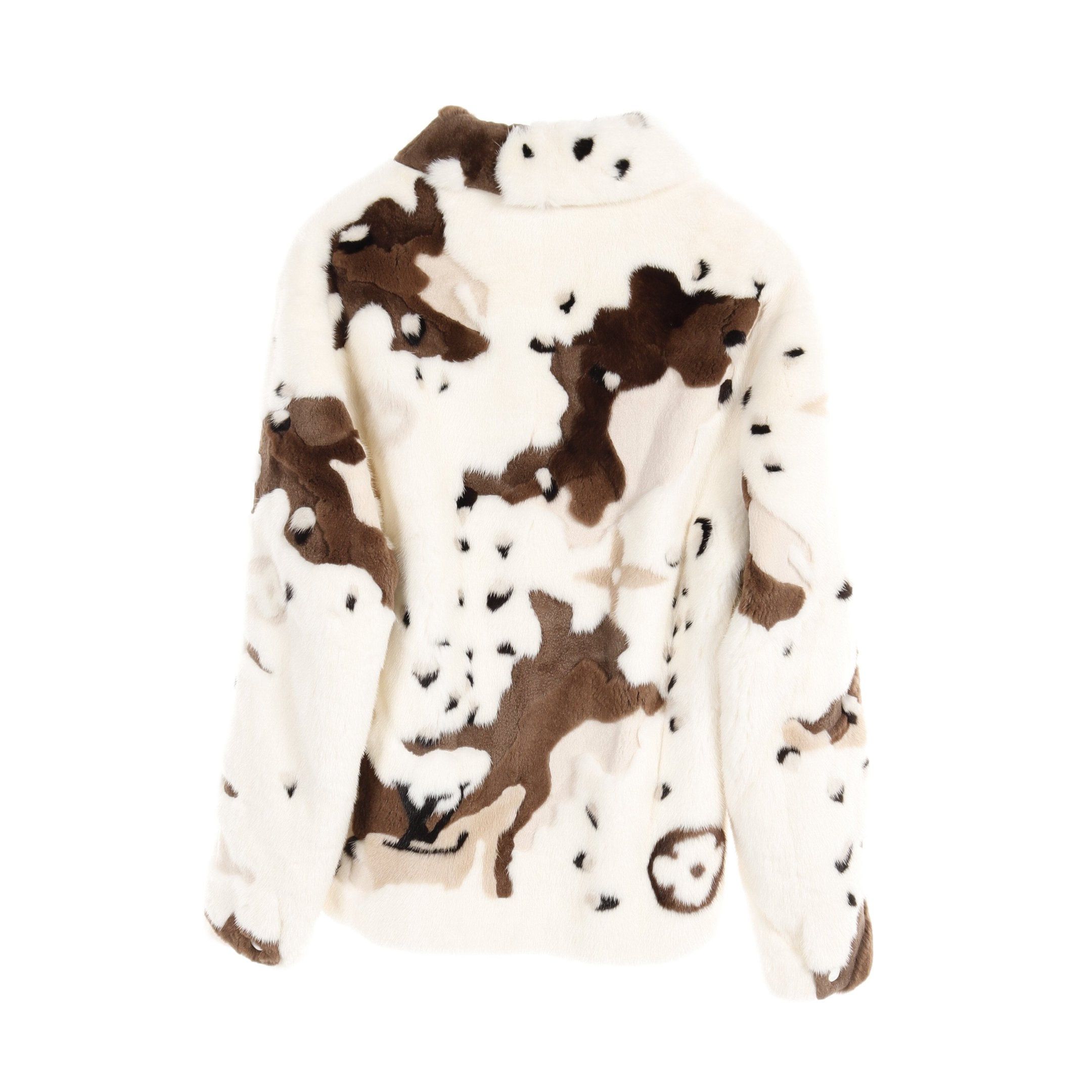 Louis Vuitton Louis Vuitton Jacket Zip Up Mink Ivory Brown Black Size ONE SIZE - 2 Thumbnail