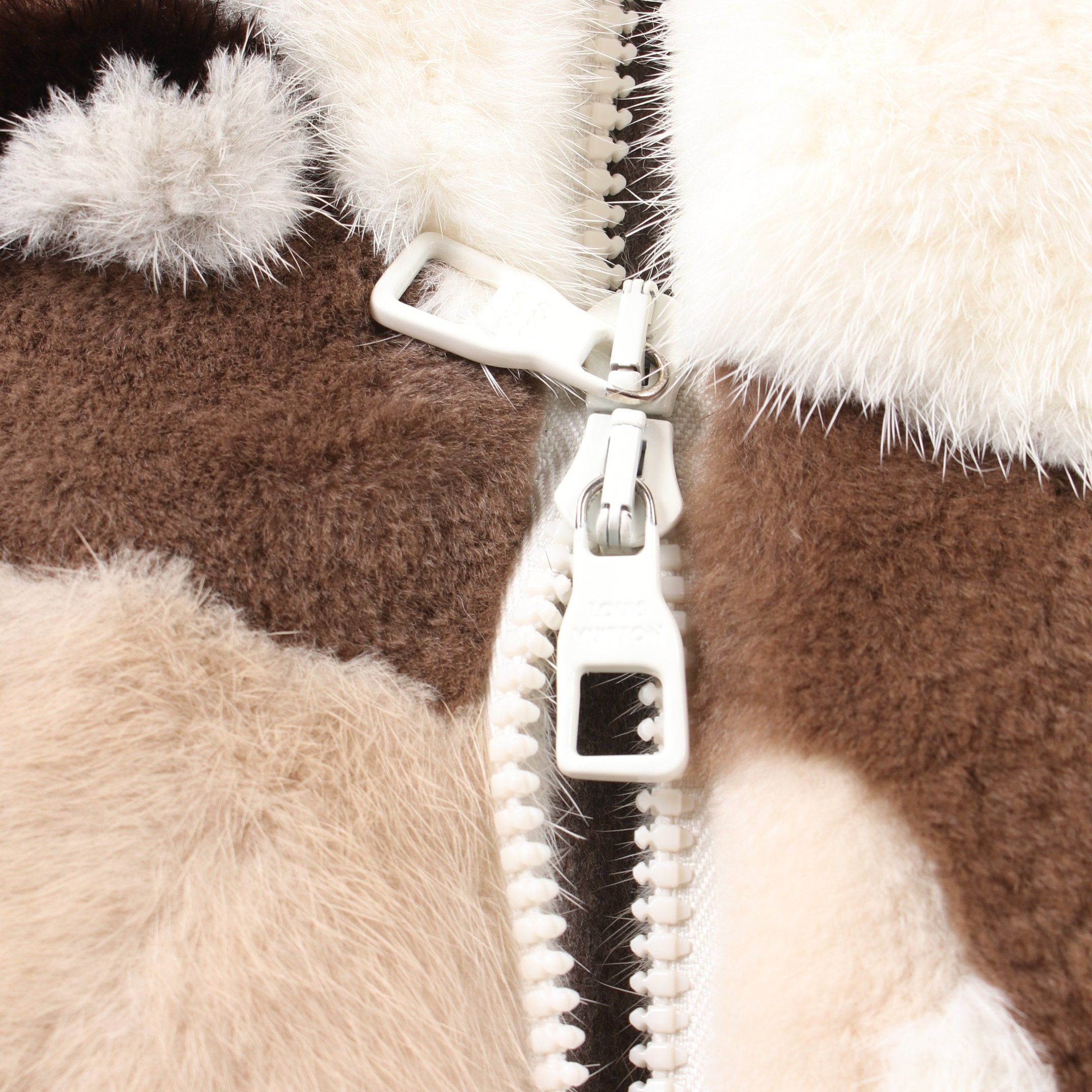 Louis Vuitton Louis Vuitton Jacket Zip Up Mink Ivory Brown Black Size ONE SIZE - 6 Thumbnail