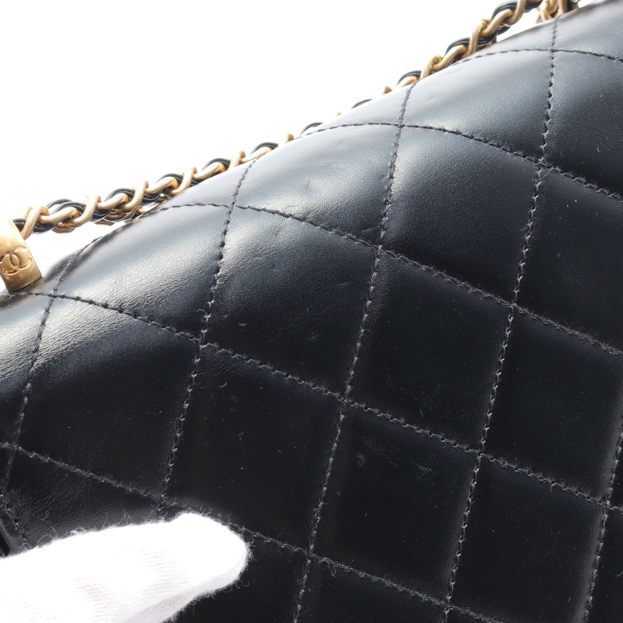 Chanel Chanel Matelasse Chain Shoulder Bag Leather Black Gold Hardware Size ONE SIZE - 6 Thumbnail