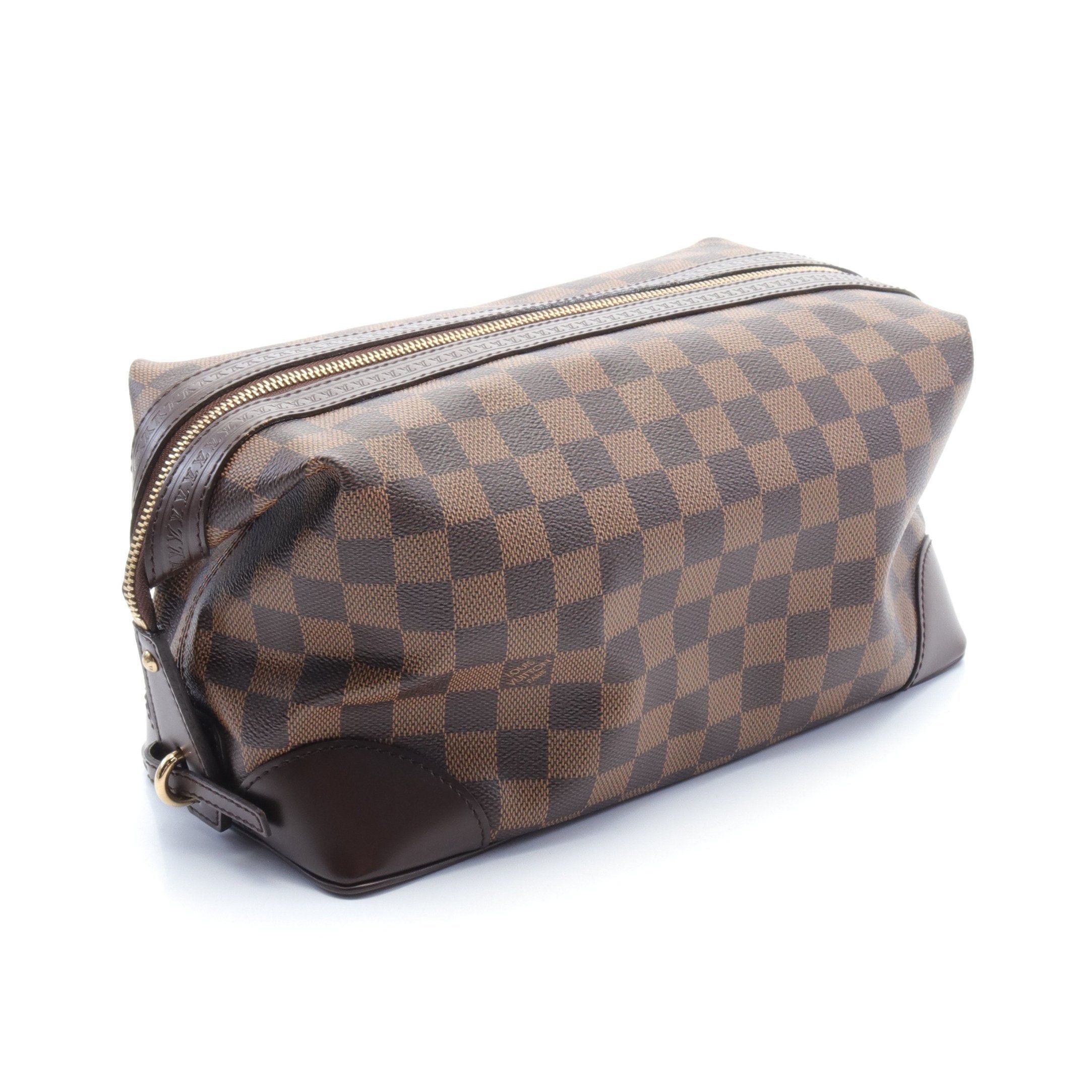 Louis Vuitton Louis Vuitton Vaslav Wash Damier Ebene Clutch Bag Leather Brown Size ONE SIZE - 2 Thumbnail
