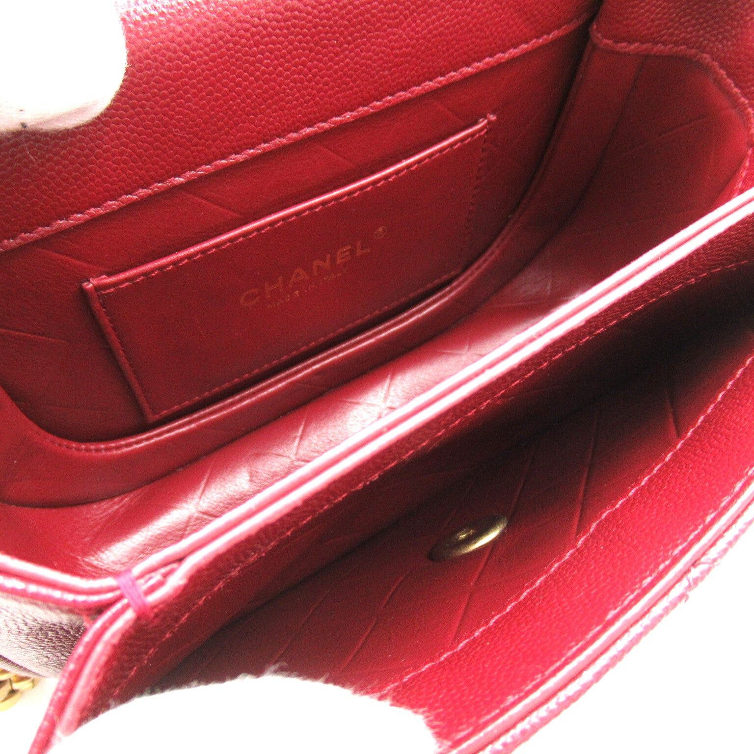 Chanel Chanel Matelasse Chain Shoulder Bag Caviar Skin (Grained Calf) Bordeaux Gold Hardware Size ONE SIZE - 6 Thumbnail