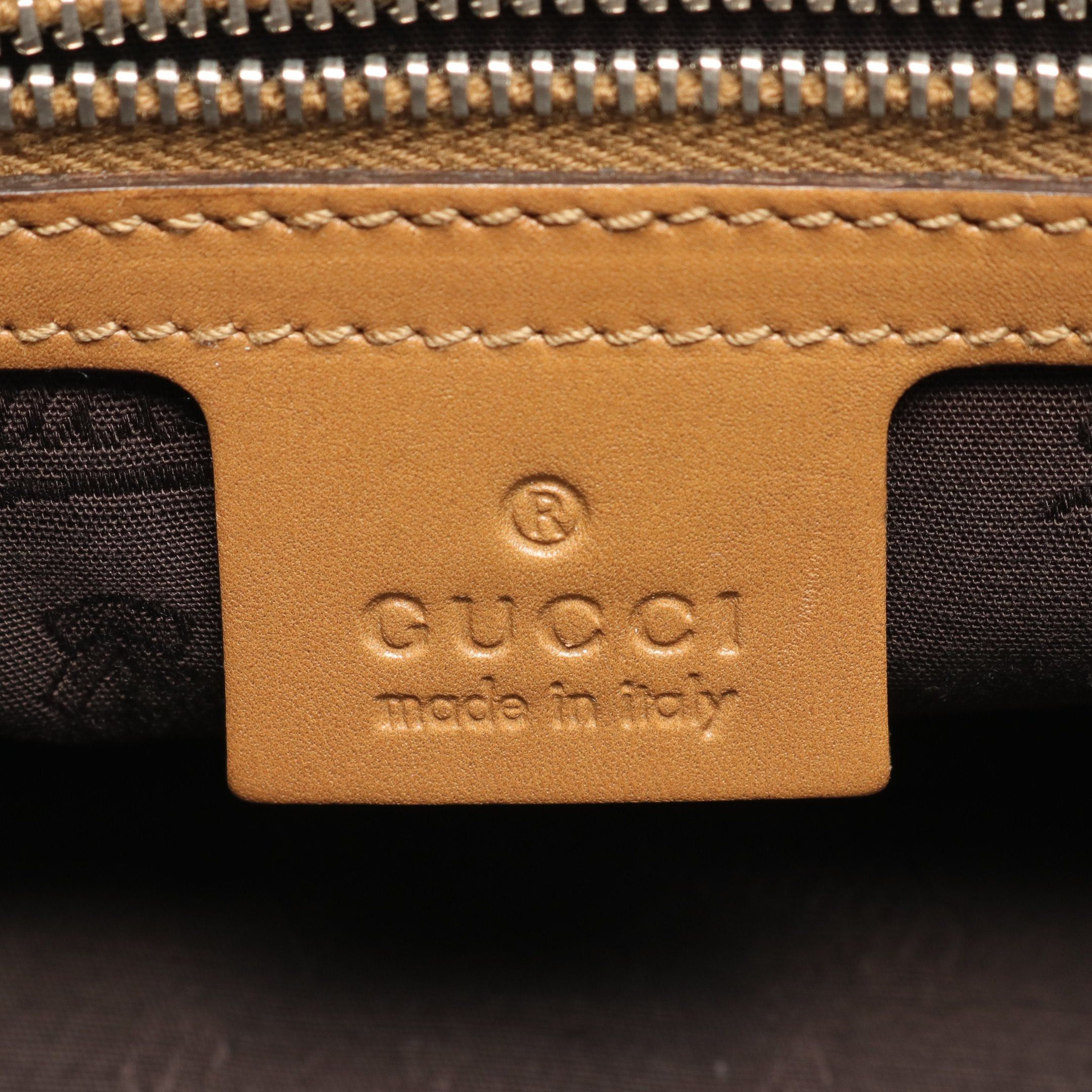 Gucci Gucci Gg Twins Gucci Sima Shoulder Bag Canvas Leather Beige Dark Brown Size ONE SIZE - 4 Thumbnail