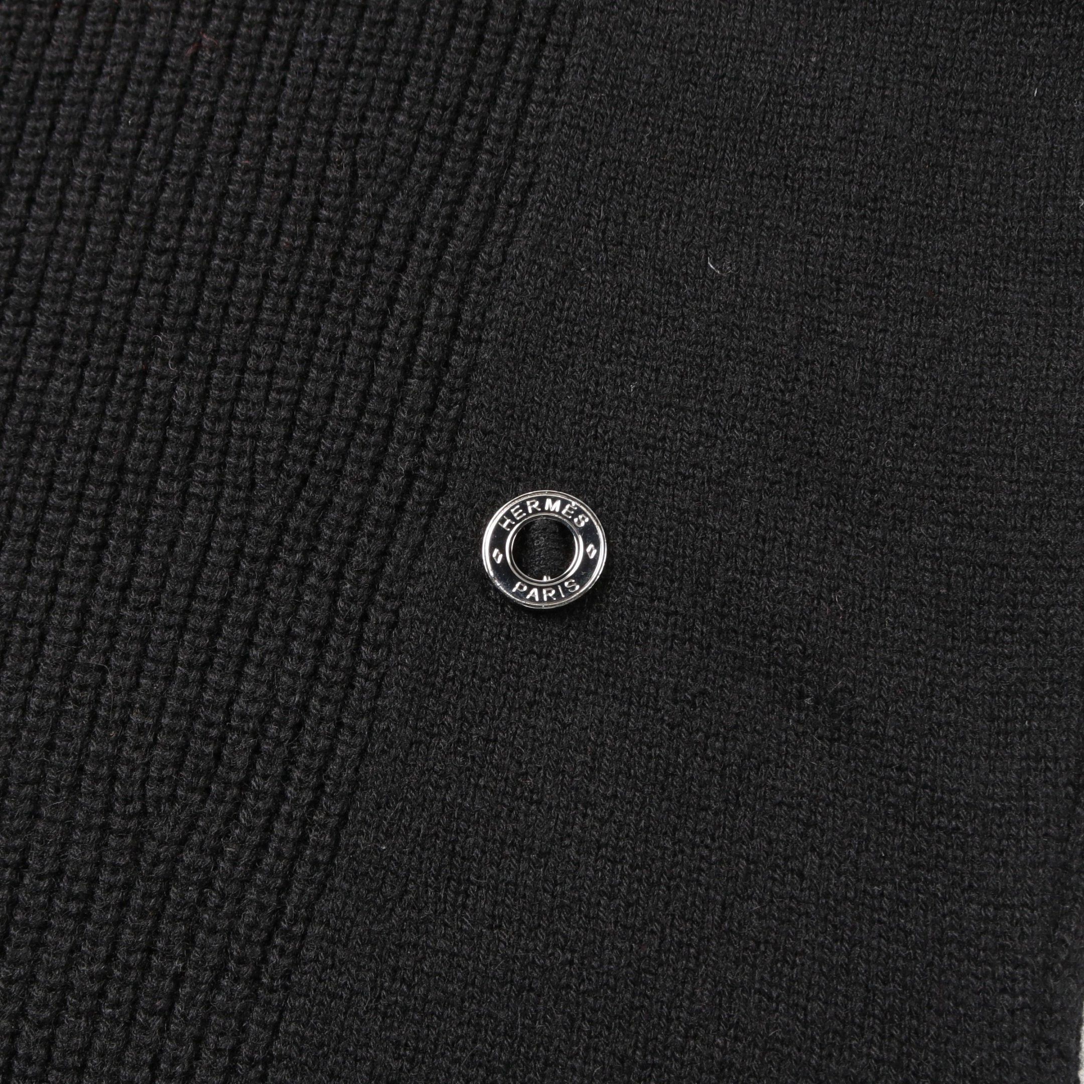 Hermes Hermes Serie Knit Dress Cashmere Black 23-24Aw Size ONE SIZE - 5 Thumbnail
