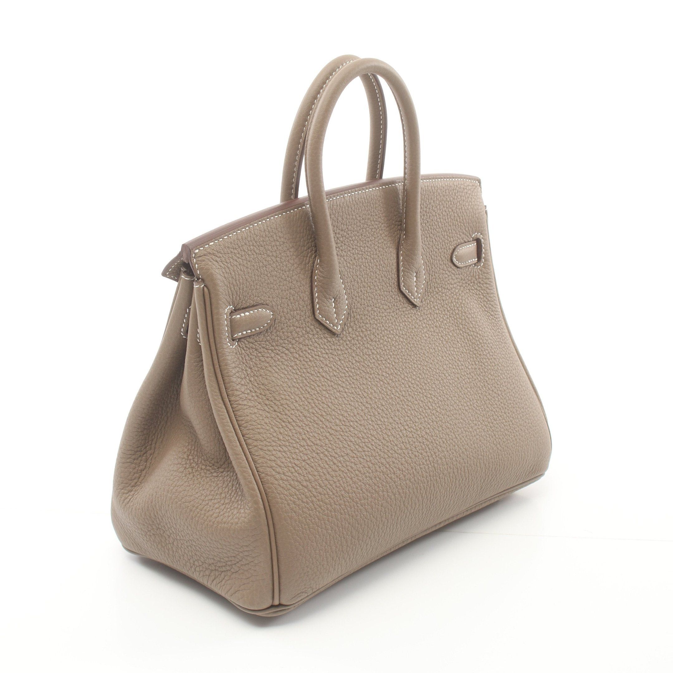 Hermes Hermes Birkin 25 Etoupe Handbag Clemence Leather Gray Brown Silver Hardware B Stamp Size ONE SIZE - 2 Thumbnail