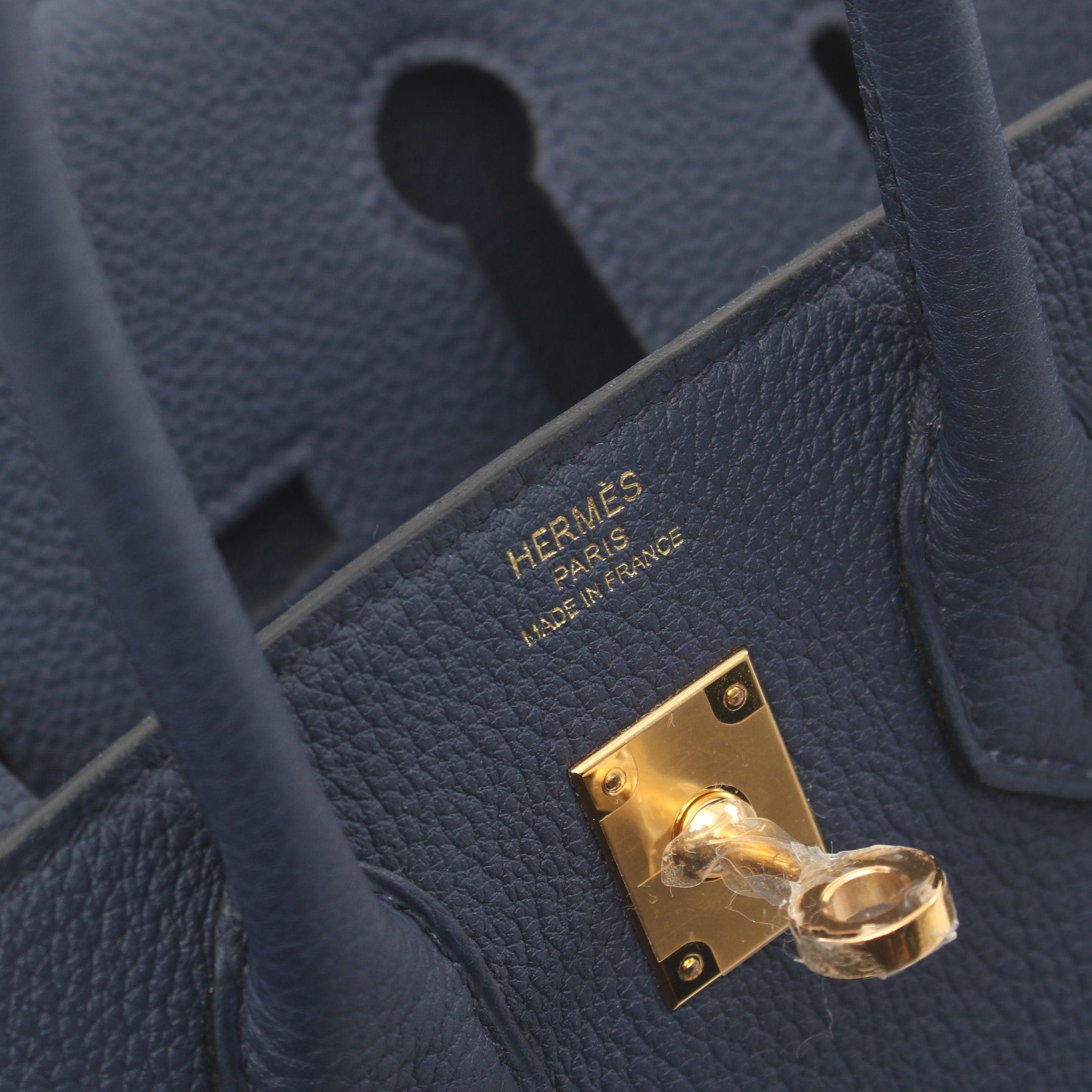 Hermes Hermes Birkin 25 Broodmalt Handbag Togo Dark Blue Gold Hardware Double Engraved Size ONE SIZE - 4 Thumbnail