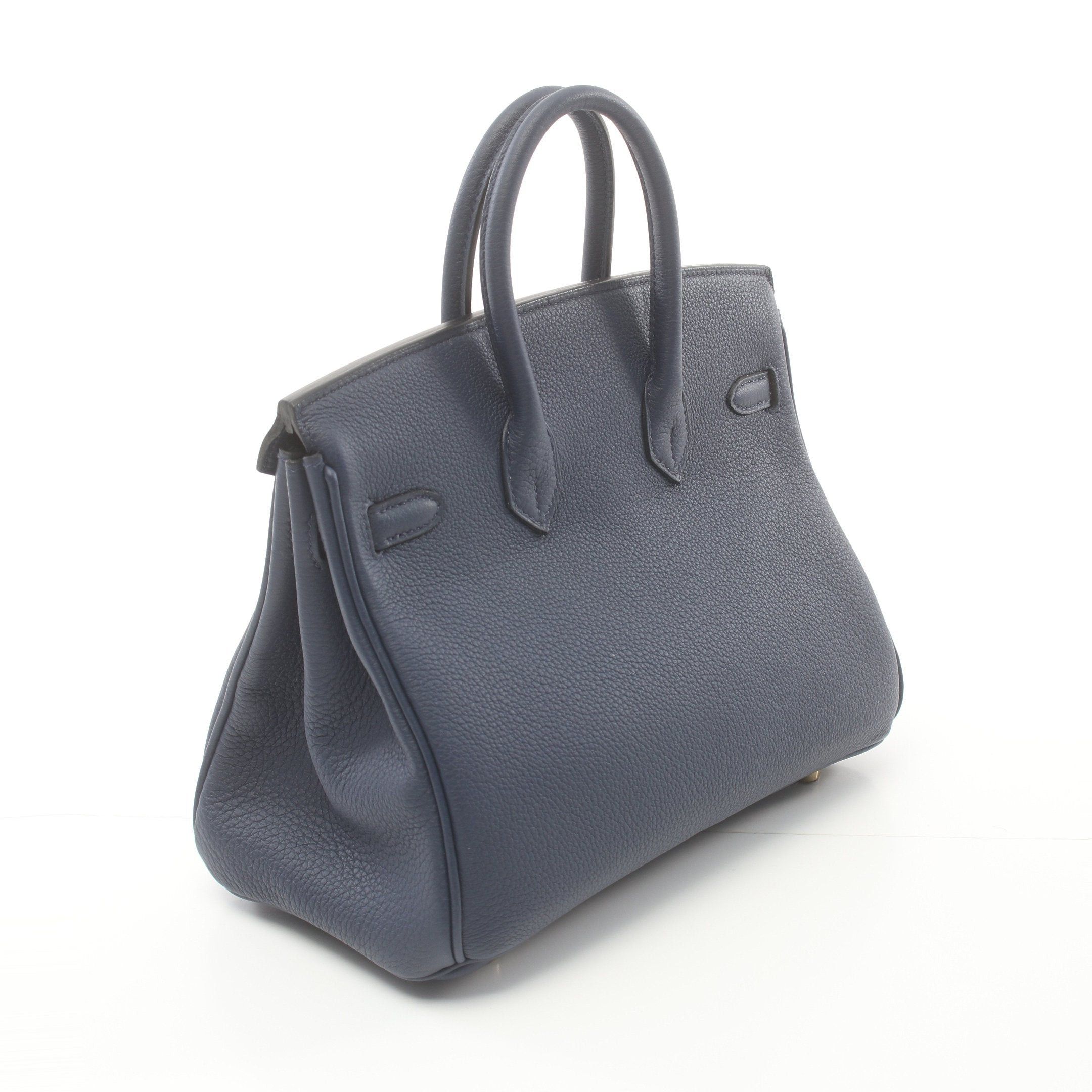 Hermes Hermes Birkin 25 Broodmalt Handbag Togo Dark Blue Gold Hardware Double Engraved Size ONE SIZE - 2 Thumbnail