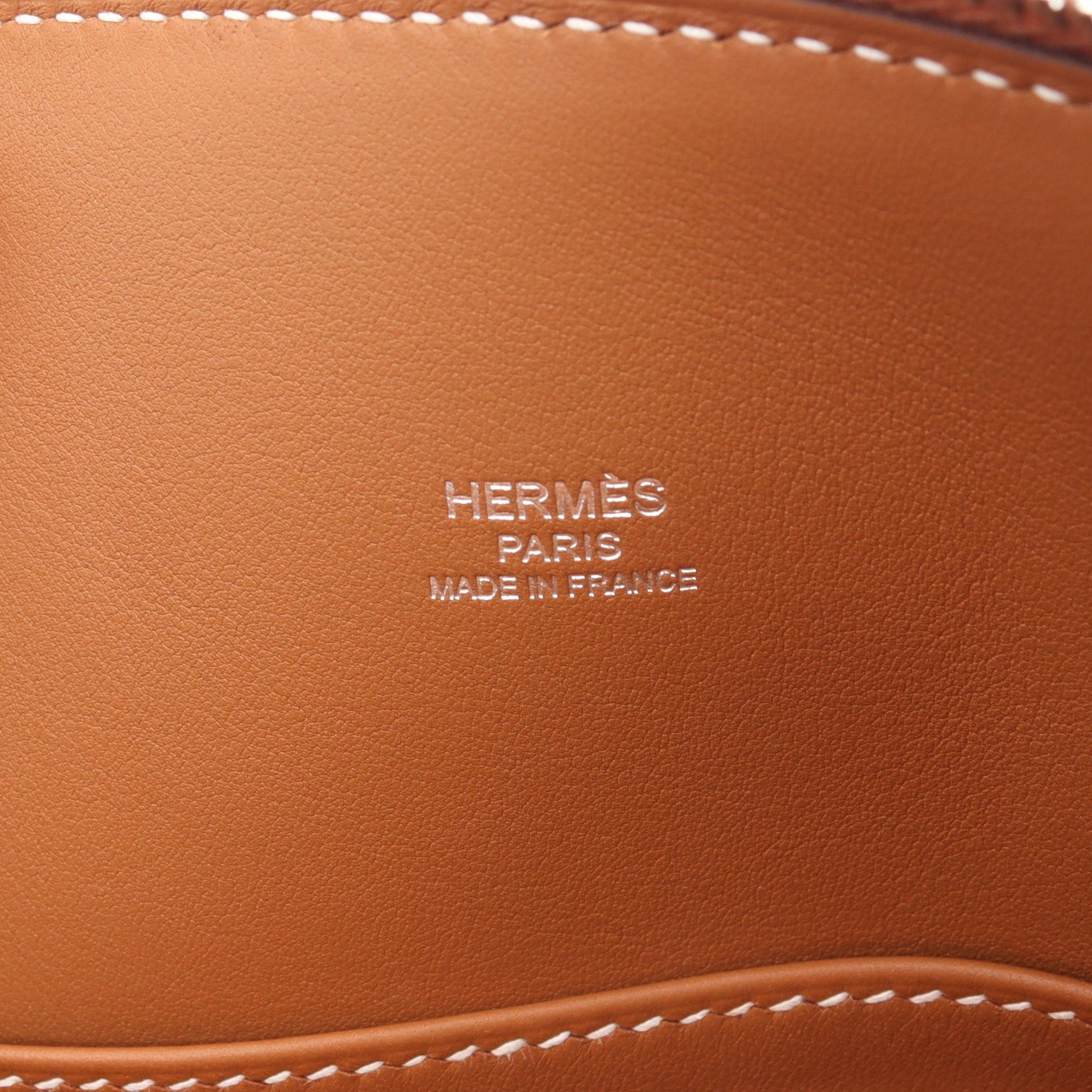 Hermes Hermes Bolide 1923 25 Gold Handbag Evercolor Light Brown Silver Hardware B Stamp Size ONE SIZE - 4 Thumbnail