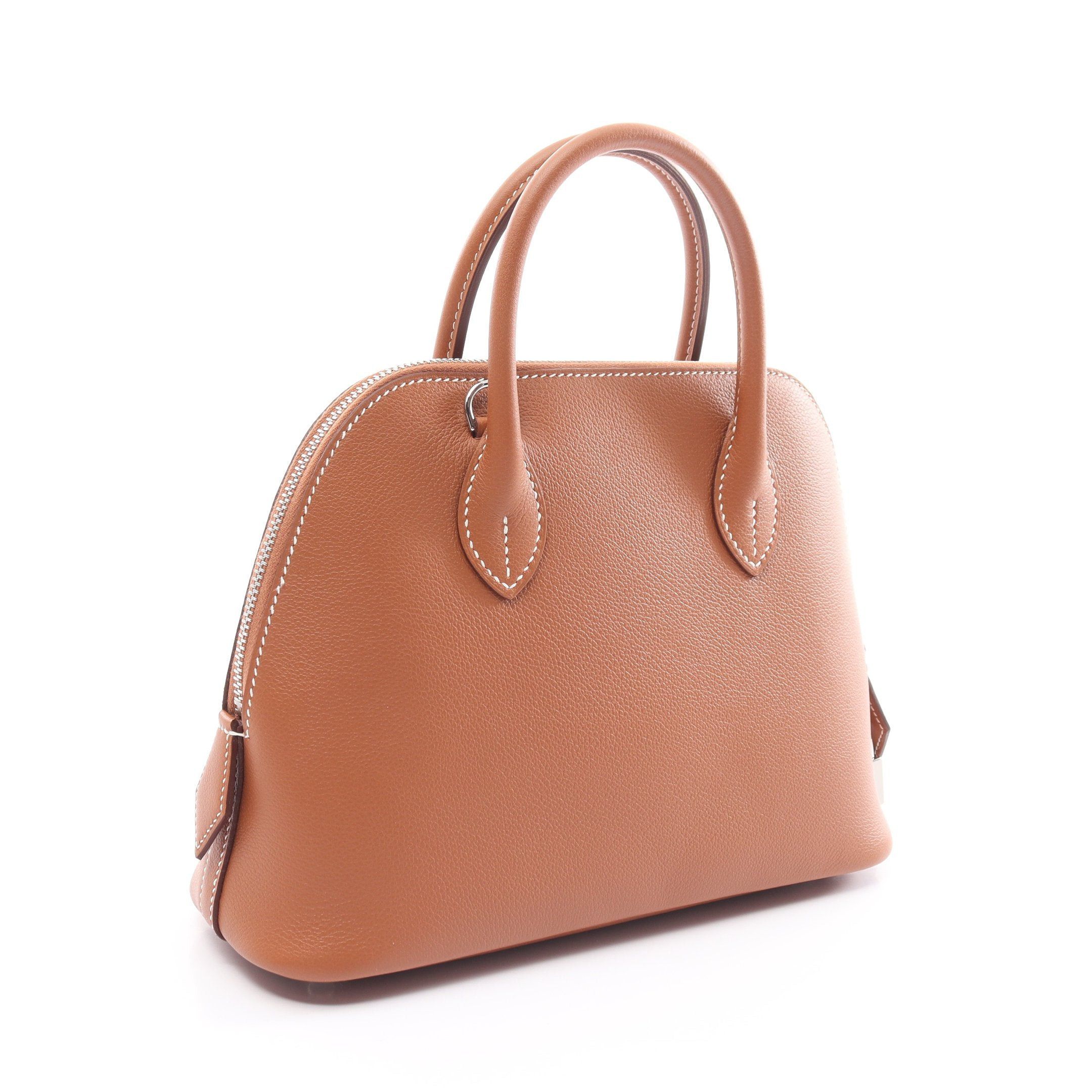 Hermes Hermes Bolide 1923 25 Gold Handbag Evercolor Light Brown Silver Hardware B Stamp Size ONE SIZE - 2 Thumbnail