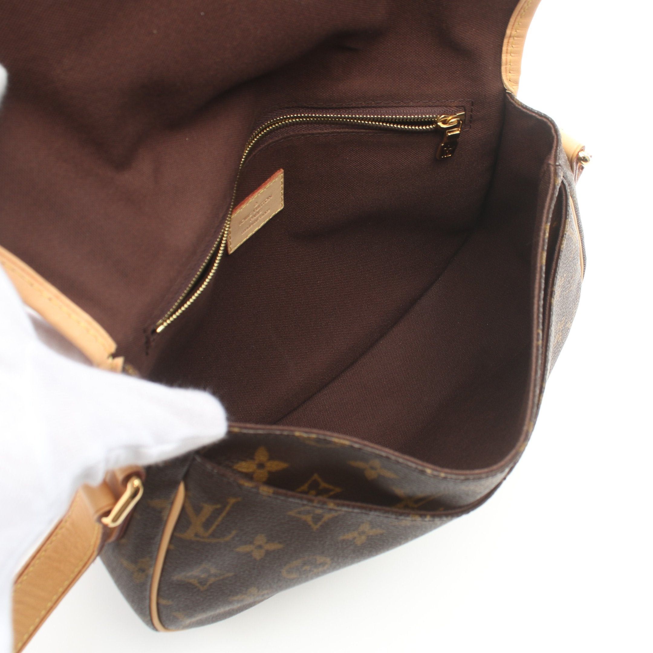 Louis Vuitton Louis Vuitton Menilmontant Pm Monogram Shoulder Bag Leather Brown Size ONE SIZE - 3 Thumbnail