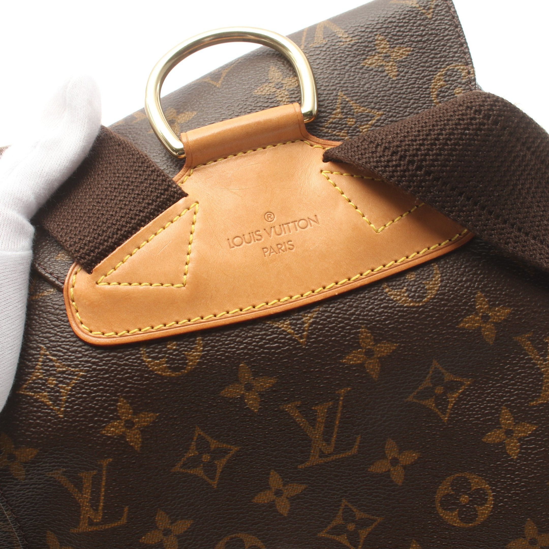 Louis Vuitton Louis Vuitton Montsouris Gm Monogram Backpack Rucksack Leather Brown Size ONE SIZE - 9 Thumbnail