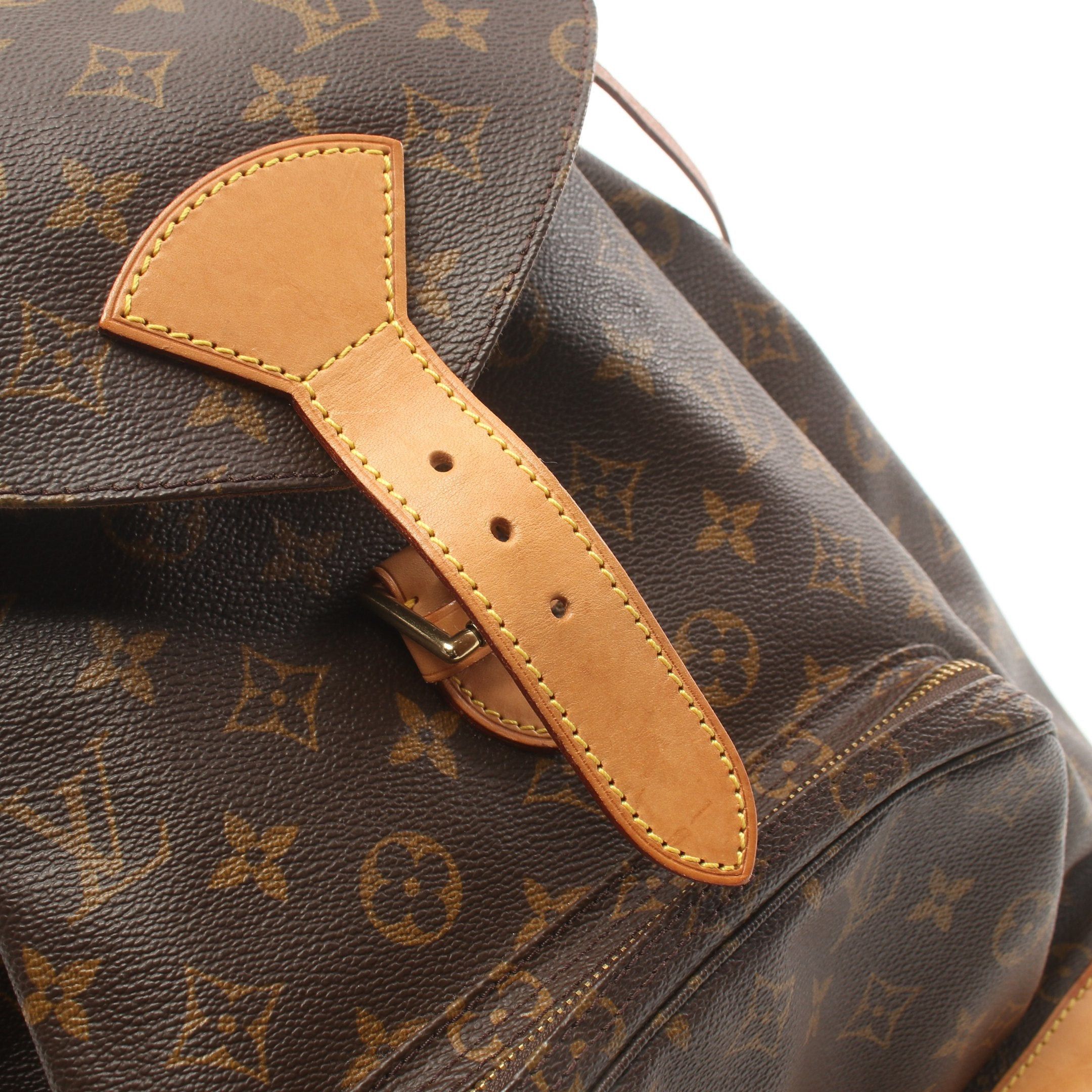 Louis Vuitton Louis Vuitton Montsouris Gm Monogram Backpack Rucksack Leather Brown Size ONE SIZE - 10 Thumbnail