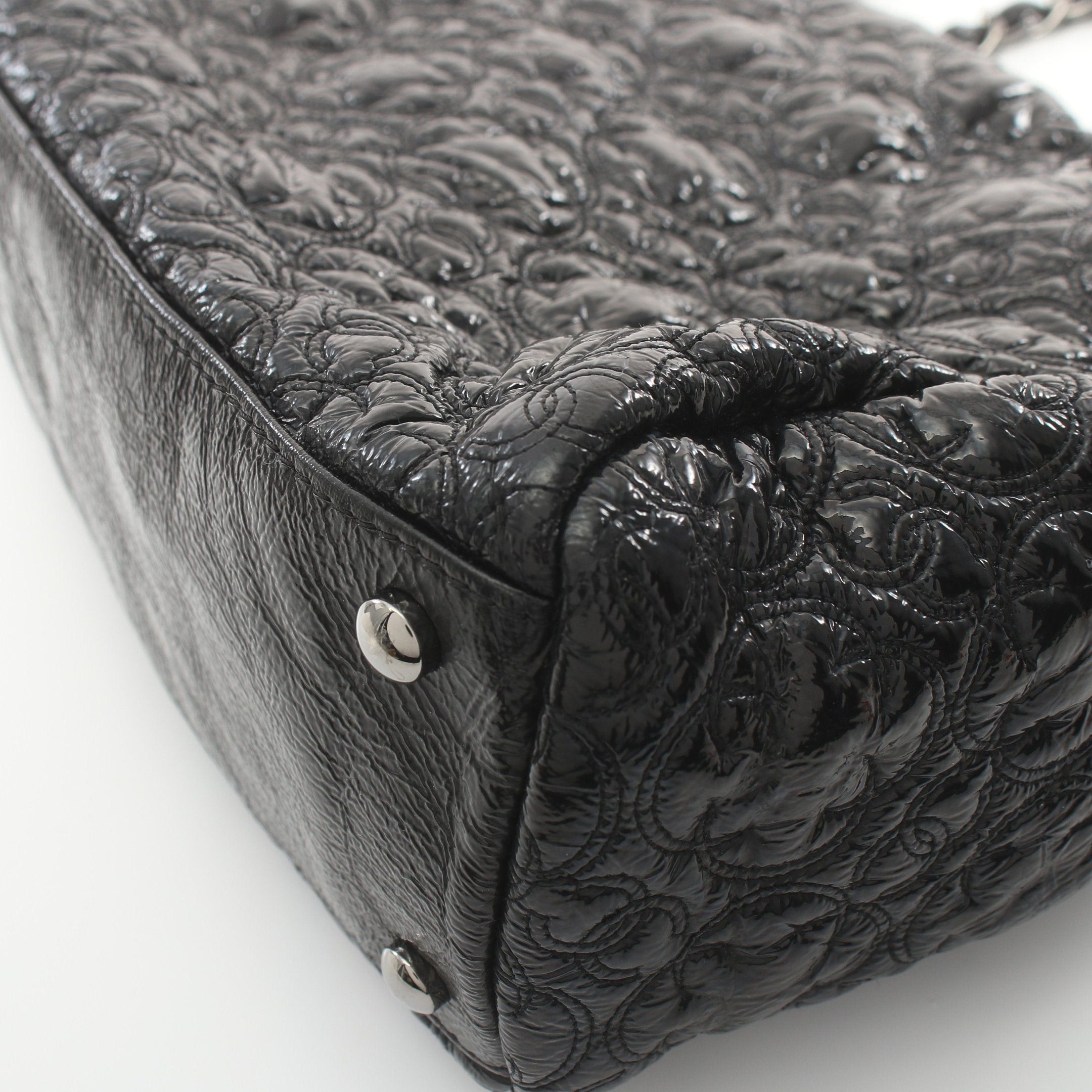 Chanel Chanel Chain Shoulder Bag Patent Leather Black Silver Hardware Size ONE SIZE - 6 Thumbnail