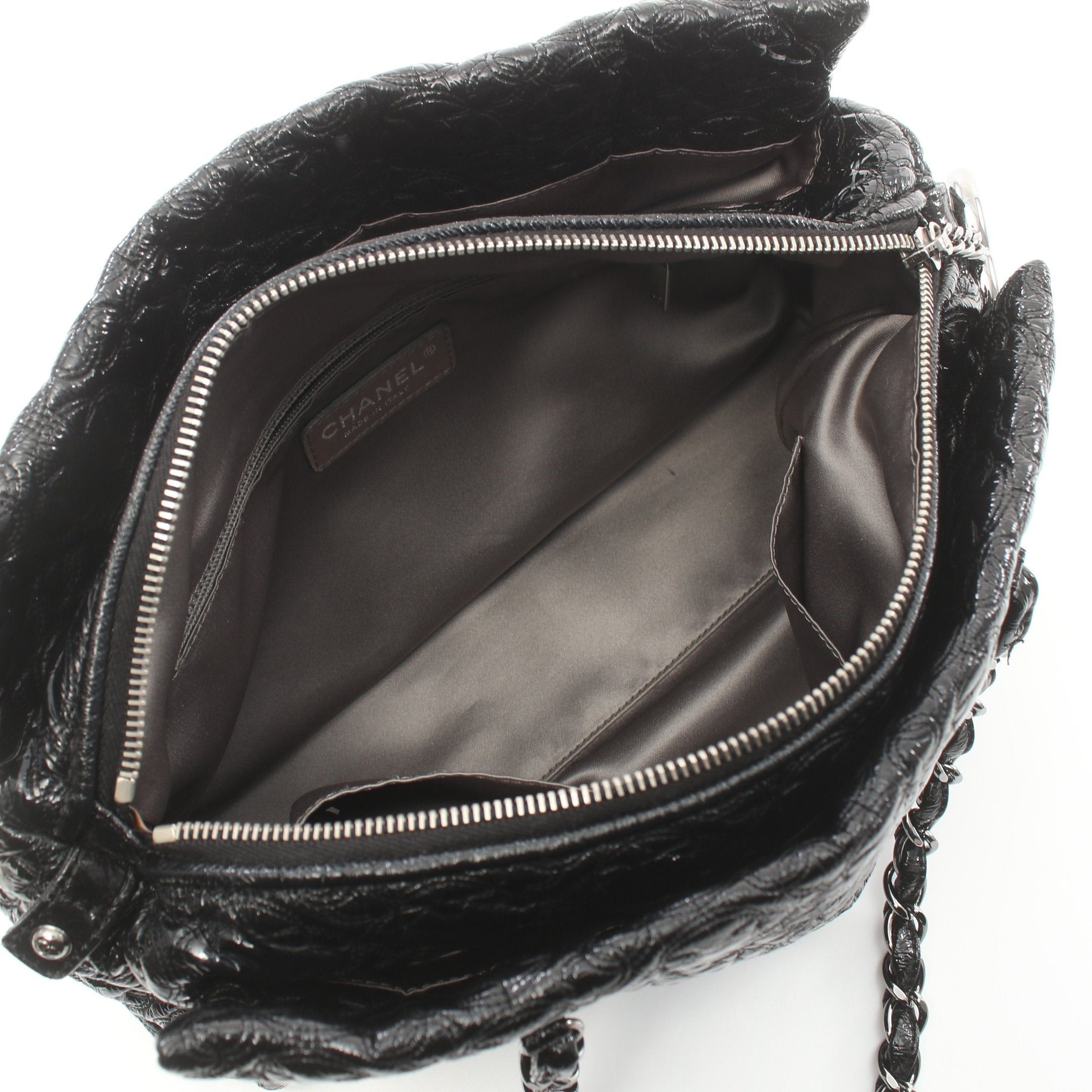 Chanel Chanel Chain Shoulder Bag Patent Leather Black Silver Hardware Size ONE SIZE - 3 Thumbnail