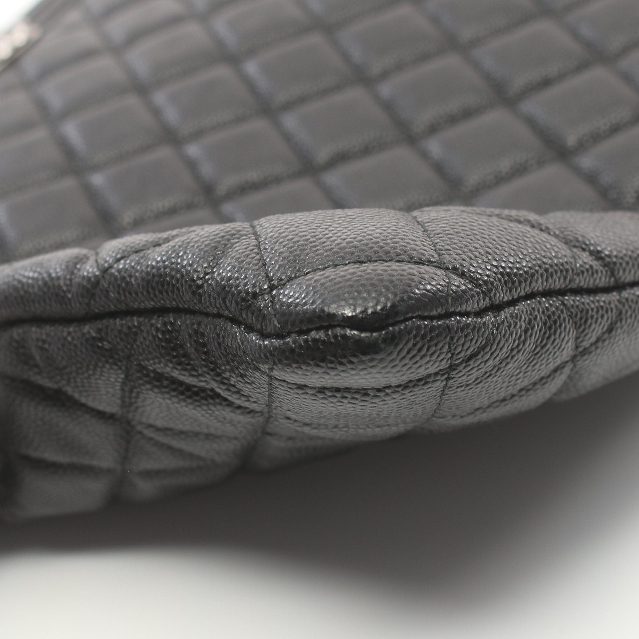 Chanel Chanel Boy Chanel Clutch Bag Caviar Skin Black Antique Silver Hardware Size ONE SIZE - 9 Thumbnail