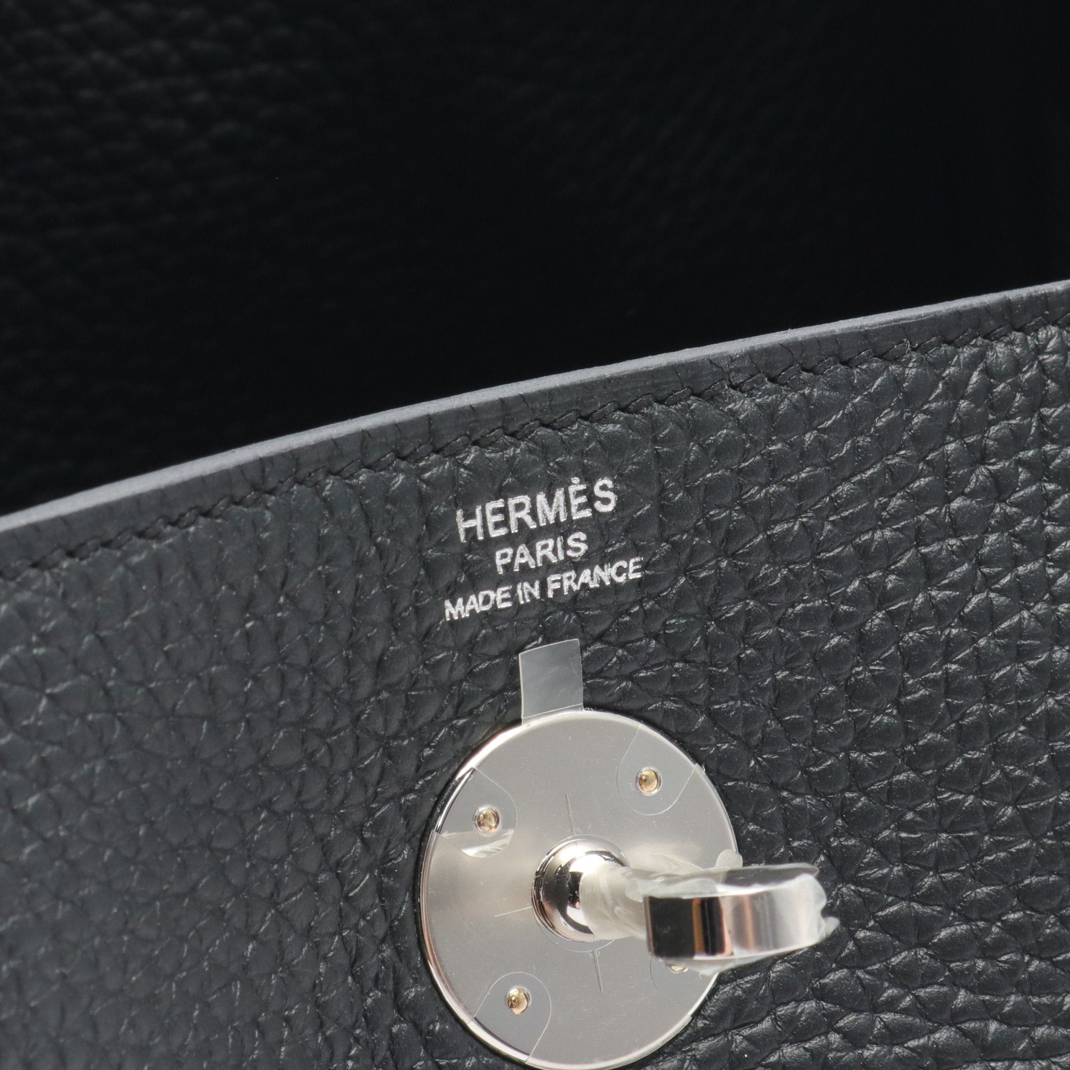 Hermes Hermes Lindy 26 Shoulder Bag Clemence Leather Black Silver Hardware Double Engraved Size ONE SIZE - 4 Thumbnail