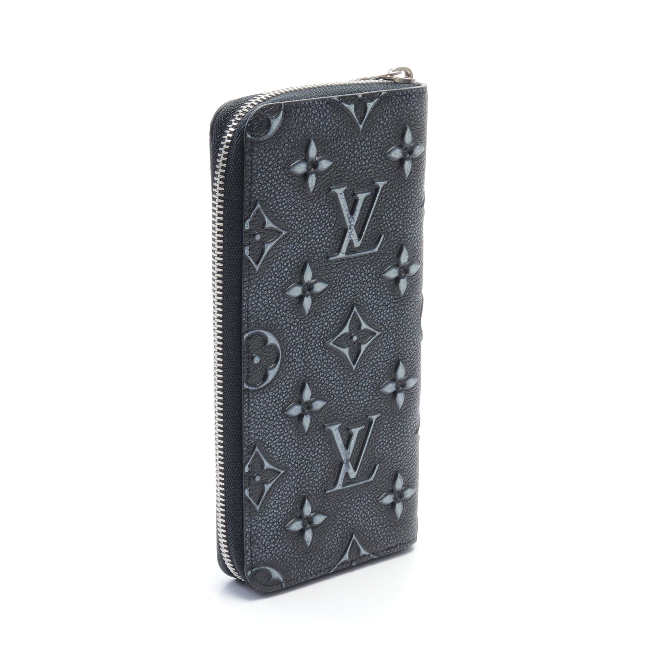 Louis Vuitton Louis Vuitton Zippy Wallet Vertical Monogram Cowhide Leather Round Zipper Long Black Blue Size ONE SIZE - 2 Thumbnail