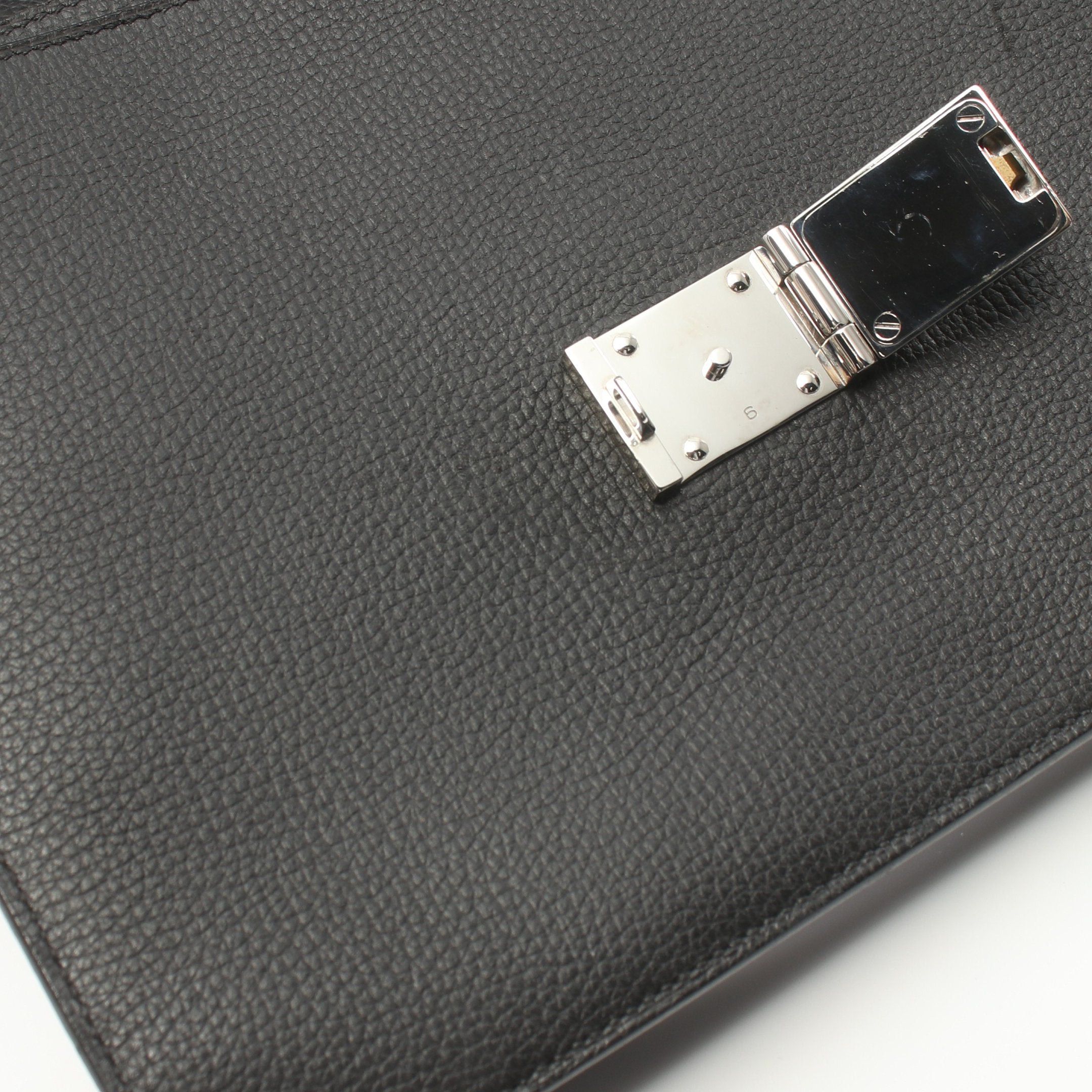 Hermes Hermes Sac Adepeche 27 Business Bag Briefcase Veau Epsom Black Silver Hardware □K Stamp Size ONE SIZE - 5 Thumbnail