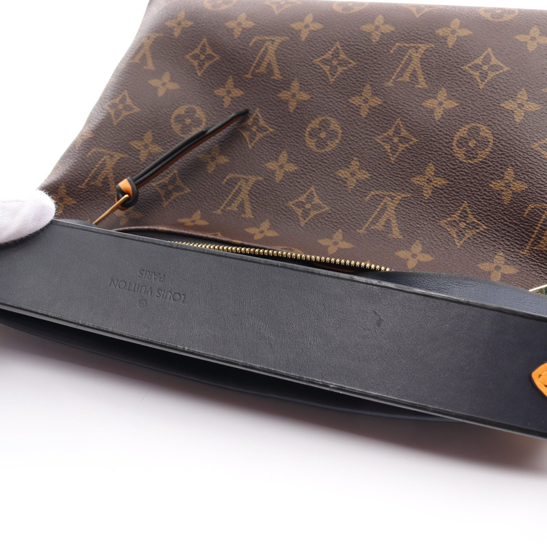 Louis Vuitton Louis Vuitton Tuileries Monogram Marine Bordeaux Handbag Leather Brown Navy Multicolor Size ONE SIZE - 6 Thumbnail