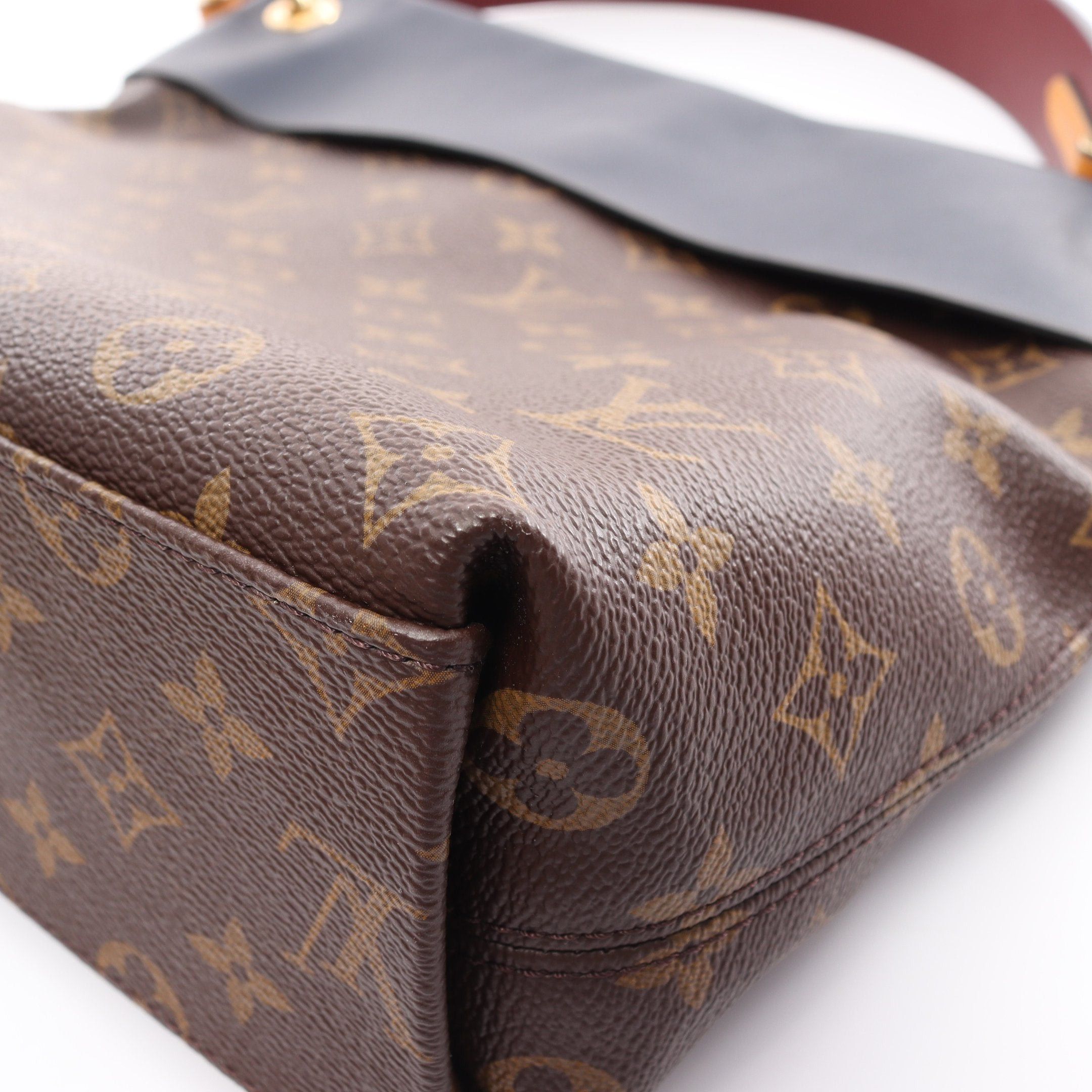 Louis Vuitton Louis Vuitton Tuileries Monogram Marine Bordeaux Handbag Leather Brown Navy Multicolor Size ONE SIZE - 5 Thumbnail