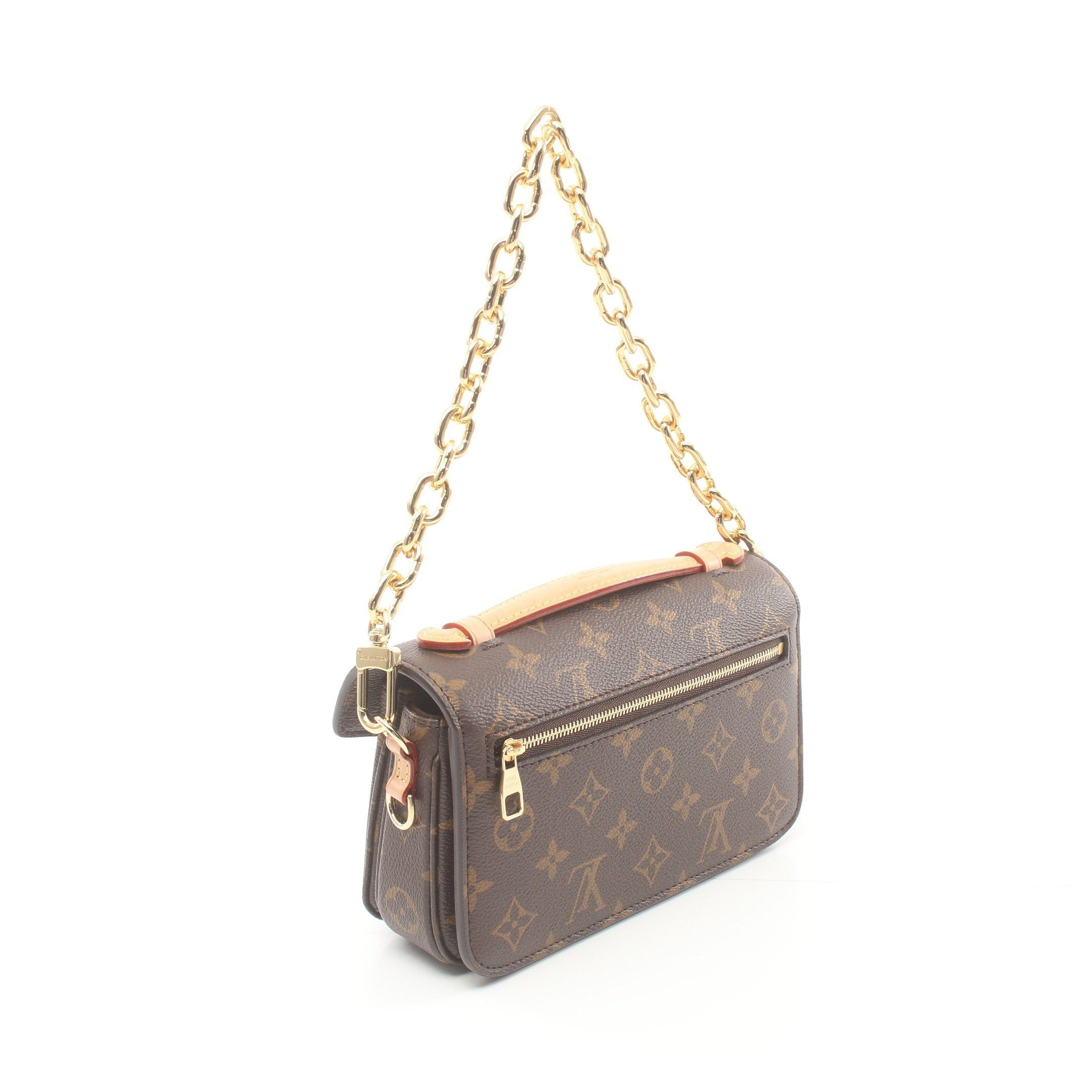 Louis Vuitton Louis Vuitton Pochette Metis Ew Monogram Handbag Leather Brown Size ONE SIZE - 2 Thumbnail