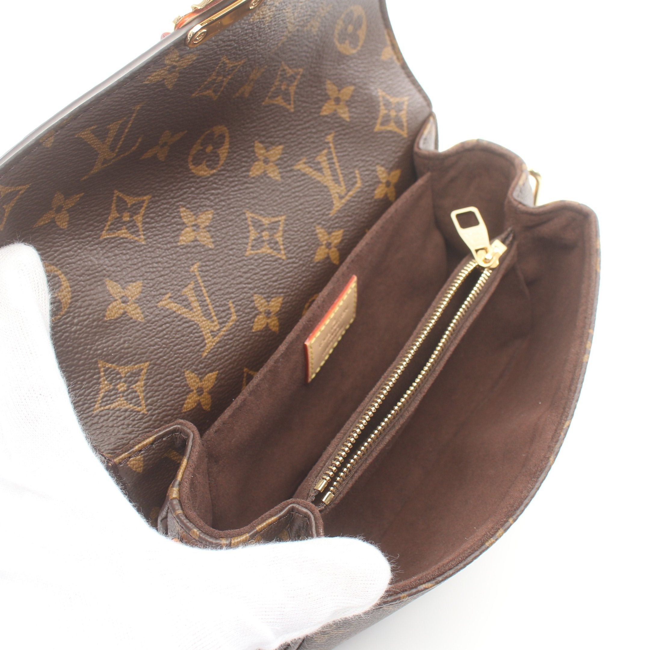 Louis Vuitton Louis Vuitton Pochette Metis Ew Monogram Handbag Leather Brown Size ONE SIZE - 3 Thumbnail