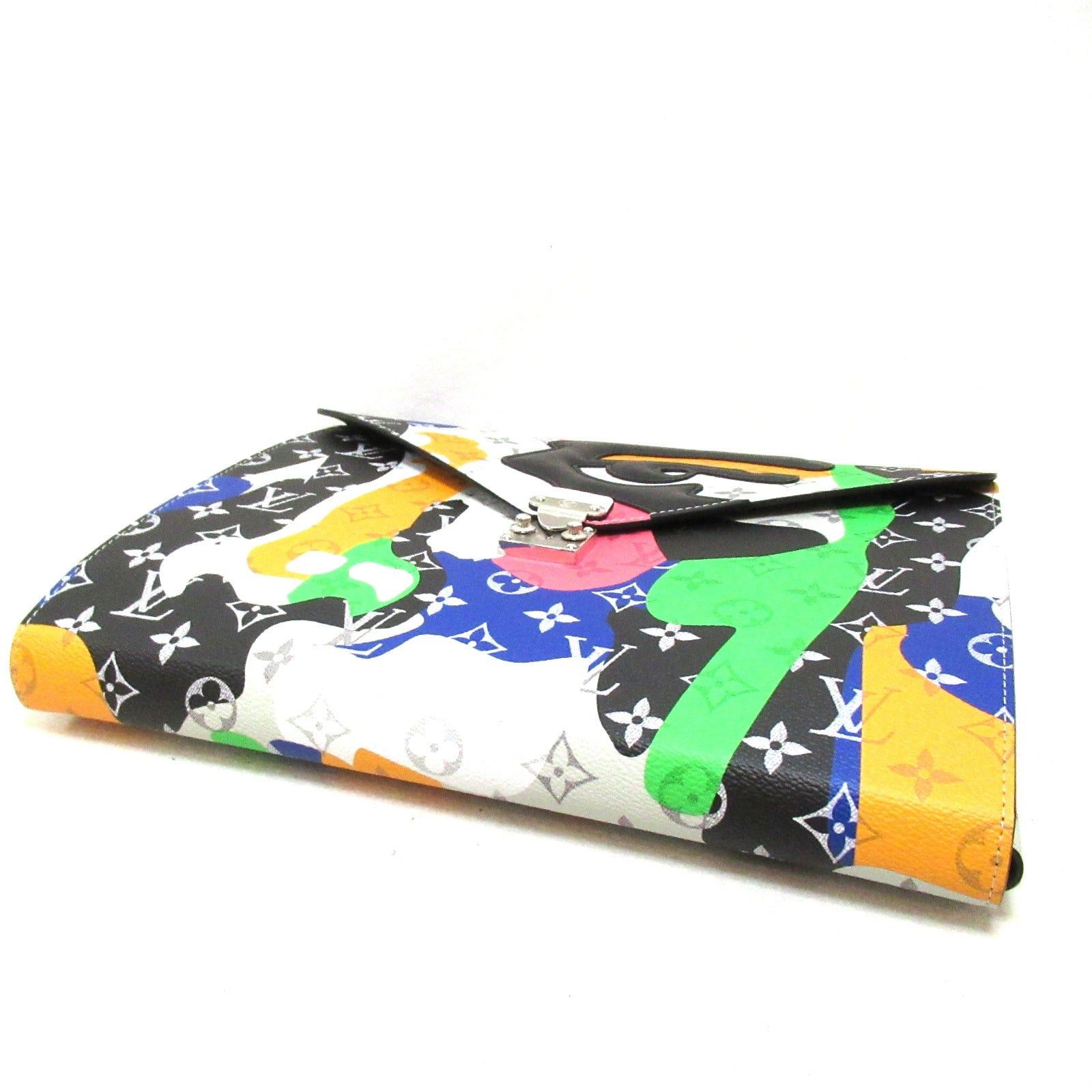 Louis Vuitton Louis Vuitton Folder Mark Second Bag Clutch Coated Canvas Monogram Multicolor Size ONE SIZE - 4 Thumbnail