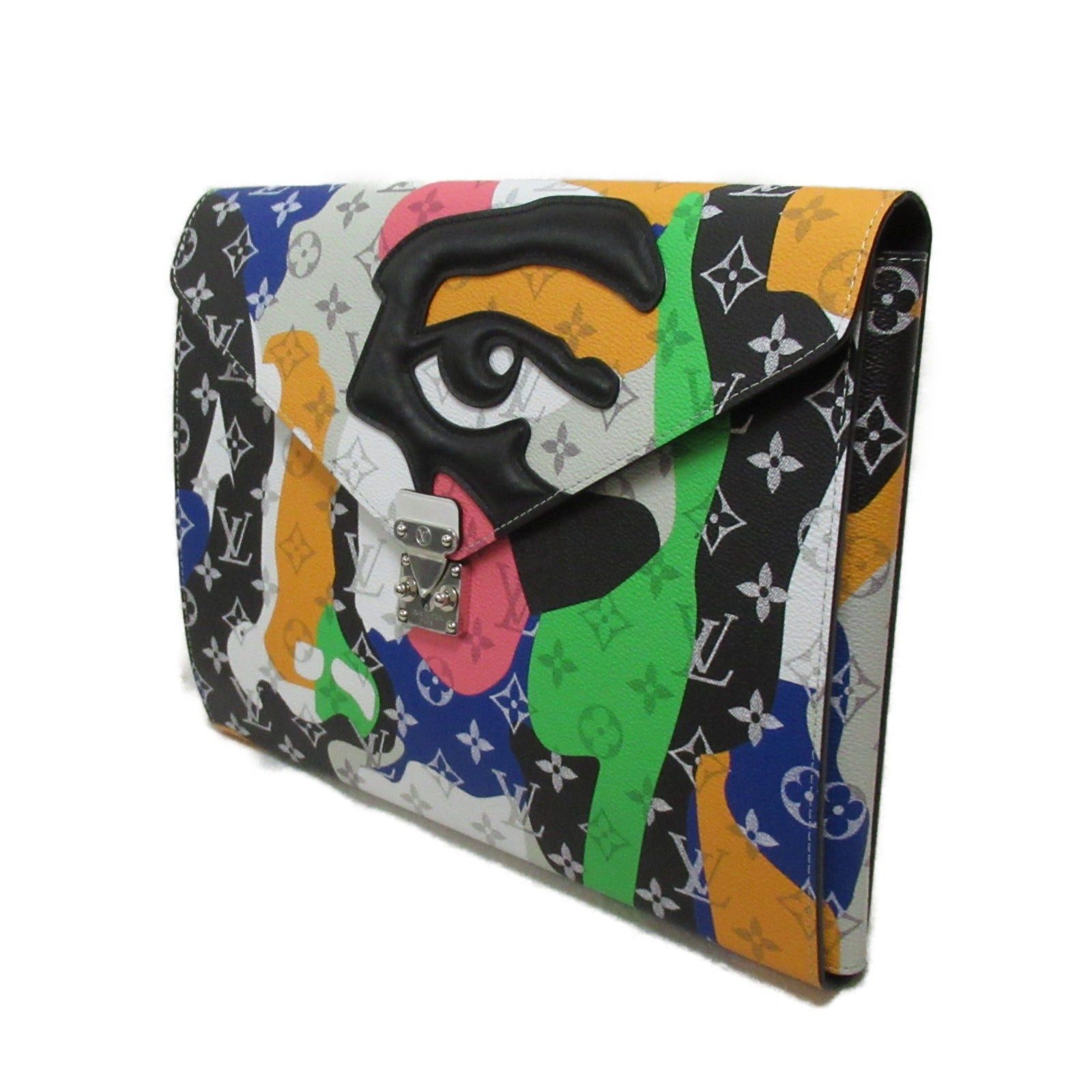 Louis Vuitton Louis Vuitton Folder Mark Second Bag Clutch Coated Canvas Monogram Multicolor Size ONE SIZE - 3 Thumbnail
