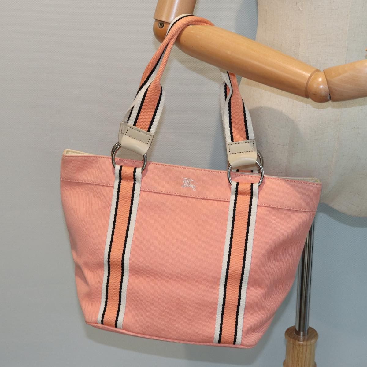 Burberry Blue Label Pink Canvas Tote Bag (Pre-Owned) Size ONE SIZE - 6 Thumbnail