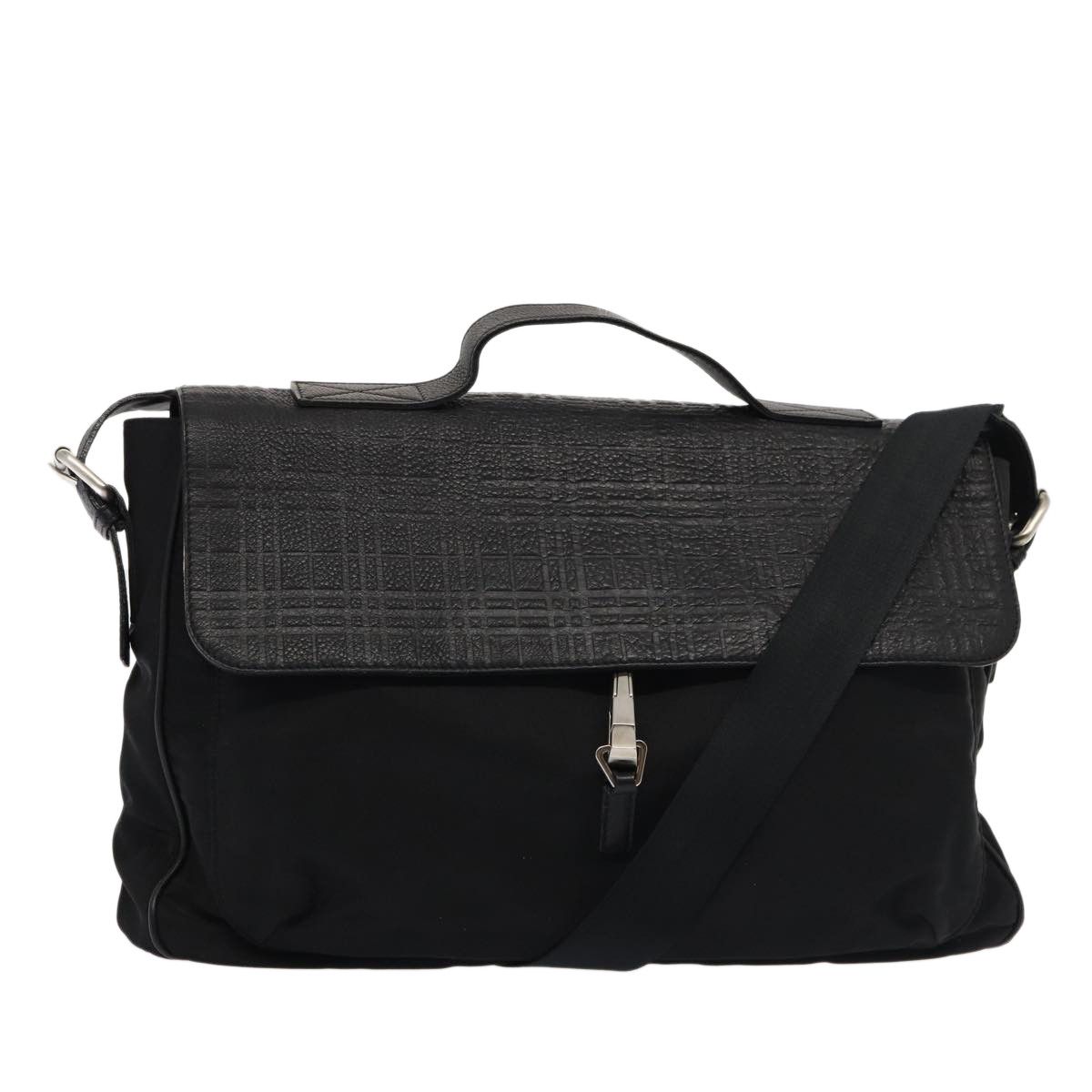 Burberry Nova Check Black Leather Shoulder Bag (Pre-Owned) Size ONE SIZE - 9 Thumbnail