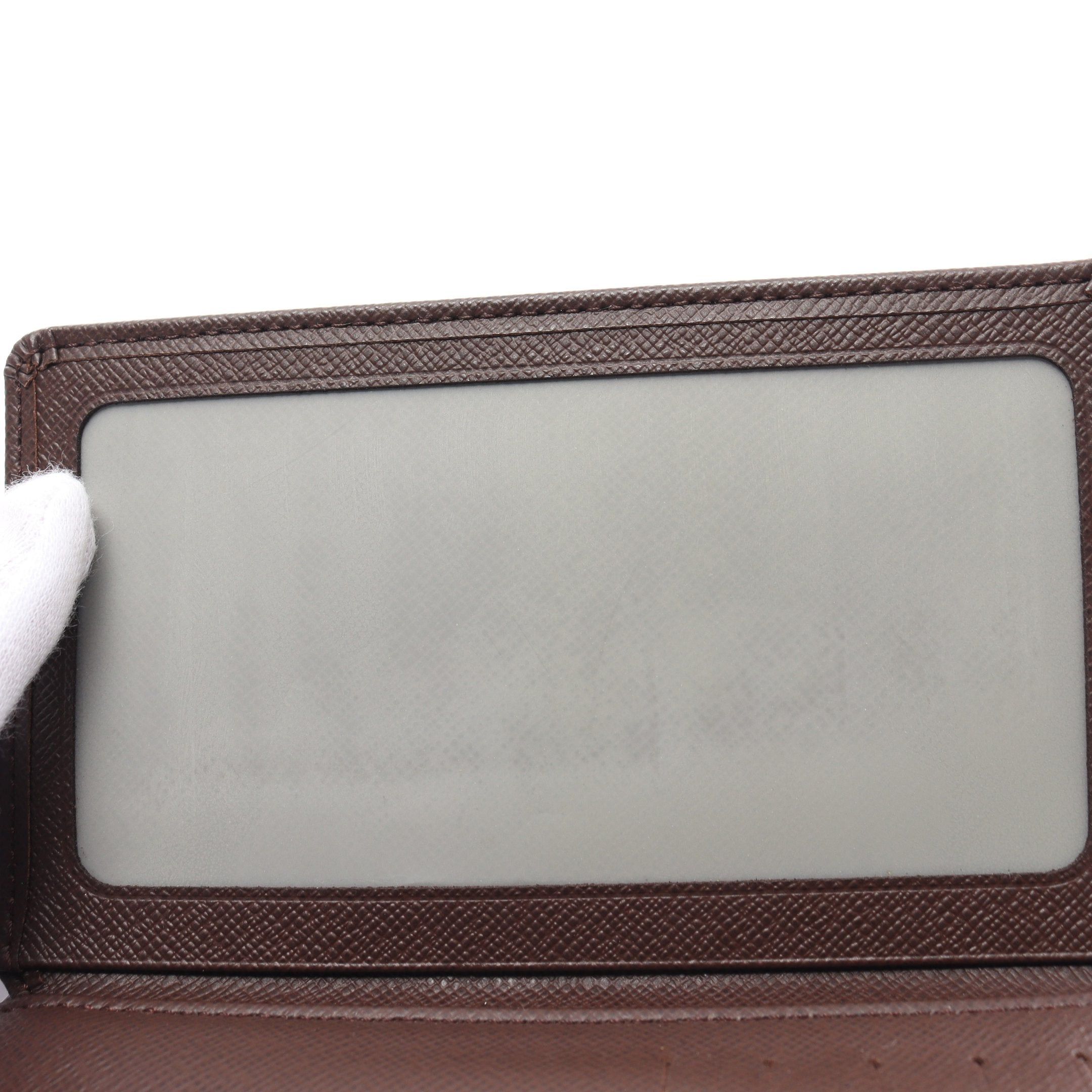 Louis Vuitton Louis Vuitton Portefeuil Alexandra Damier Ebene Trifold Wallet Leather Brown Size ONE SIZE - 5 Thumbnail
