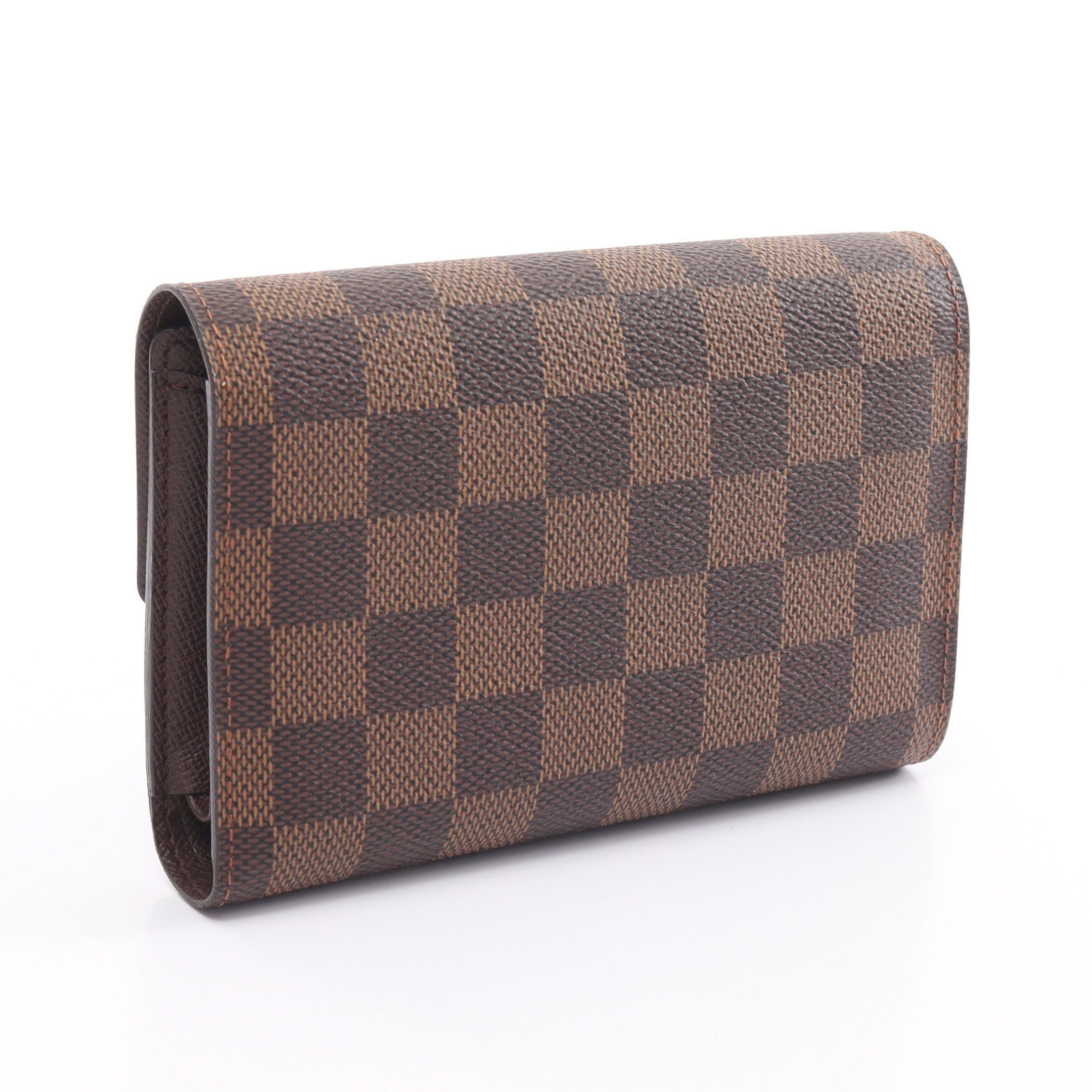 Louis Vuitton Louis Vuitton Portefeuil Alexandra Damier Ebene Trifold Wallet Leather Brown Size ONE SIZE - 2 Thumbnail