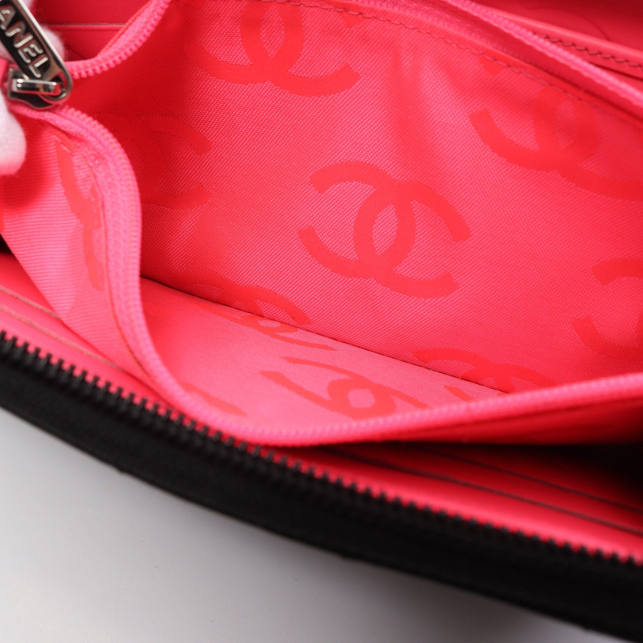 Chanel Chanel Cambon Line Round Zipper Long Wallet Leather Patent Black Silver Hardware Size ONE SIZE - 5 Thumbnail