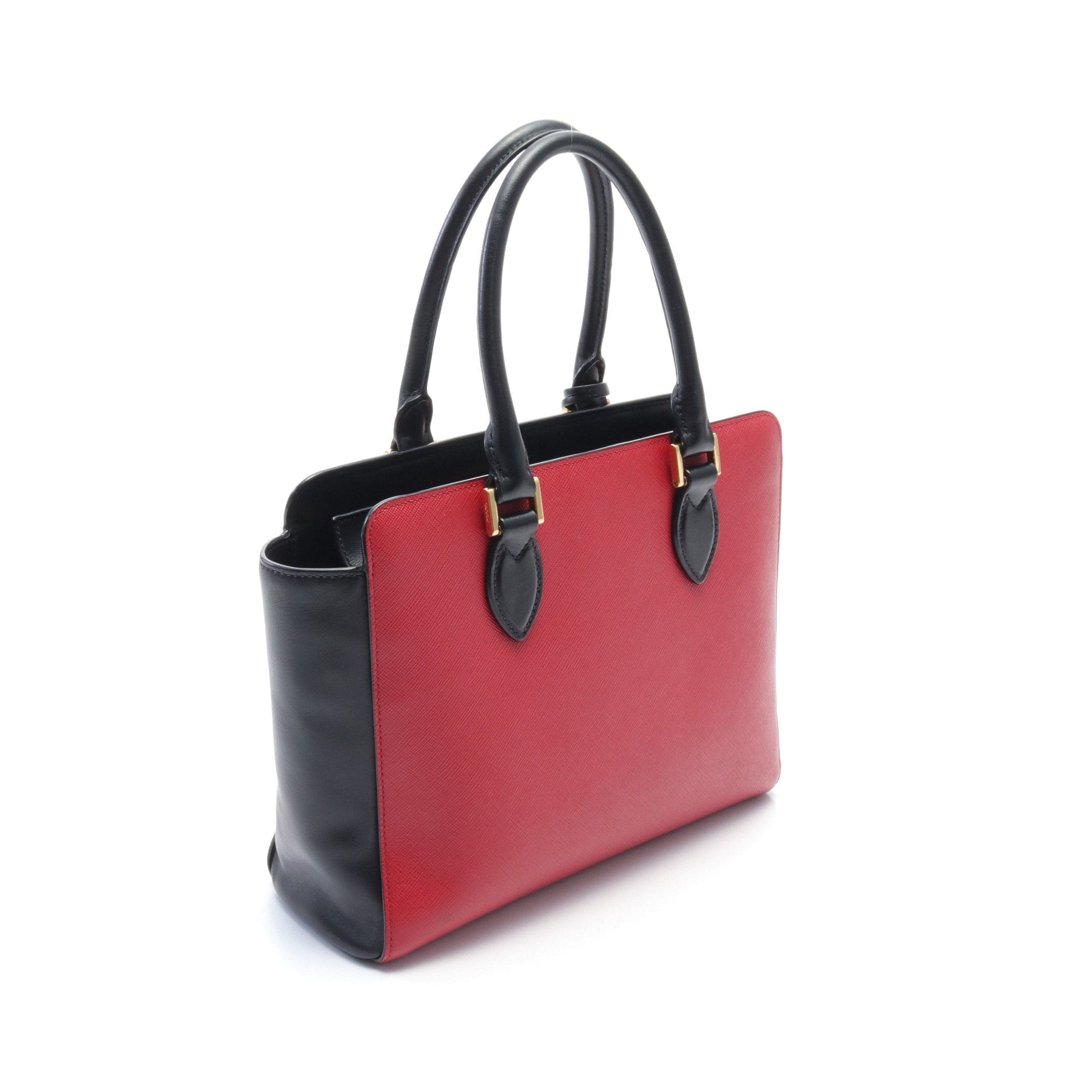 Prada Prada Handbag Leather Red Black Size ONE SIZE - 2 Thumbnail