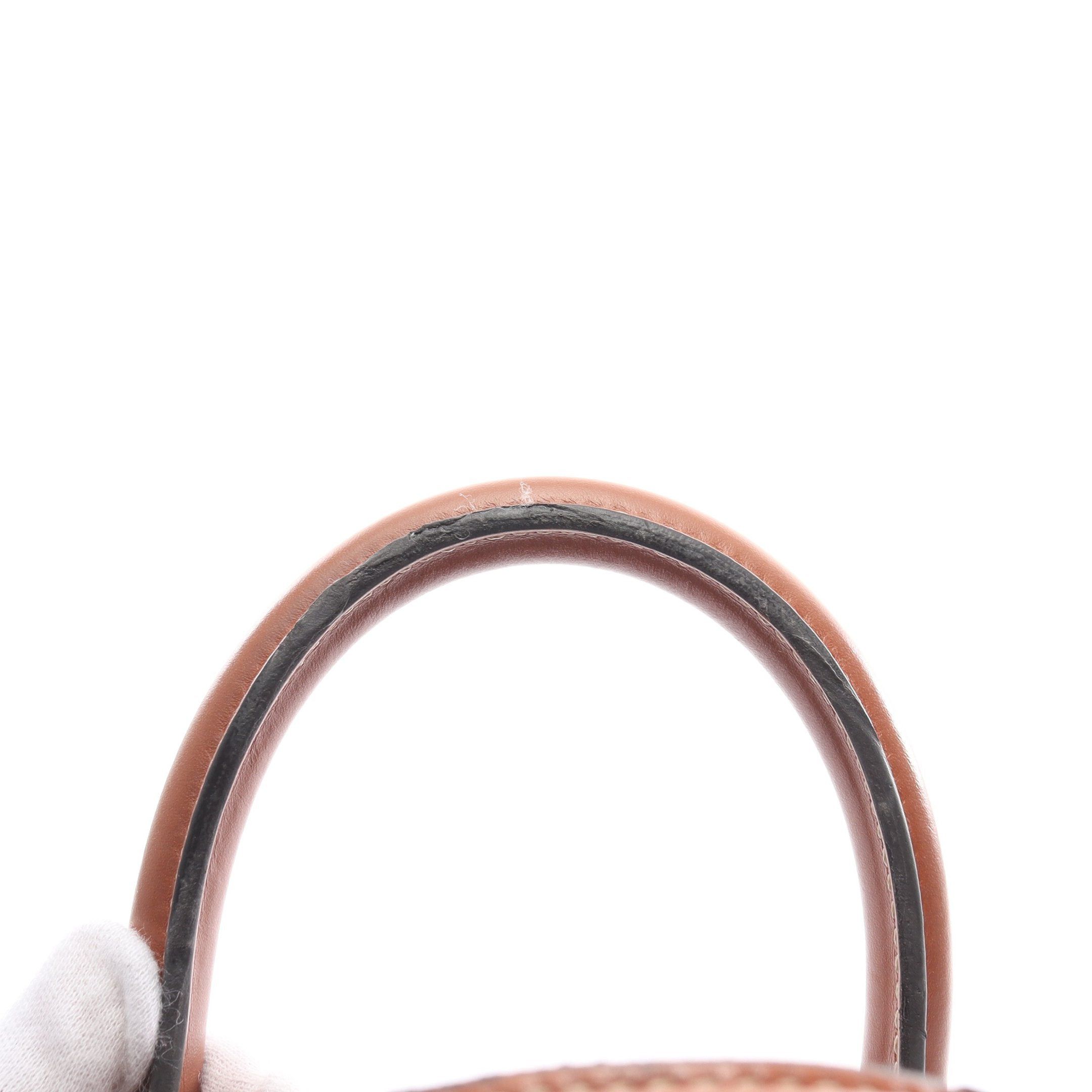 Celine Celine Mini Vertical Cabas Triomphe Handbag Leather Black Brown Size ONE SIZE - 9 Thumbnail