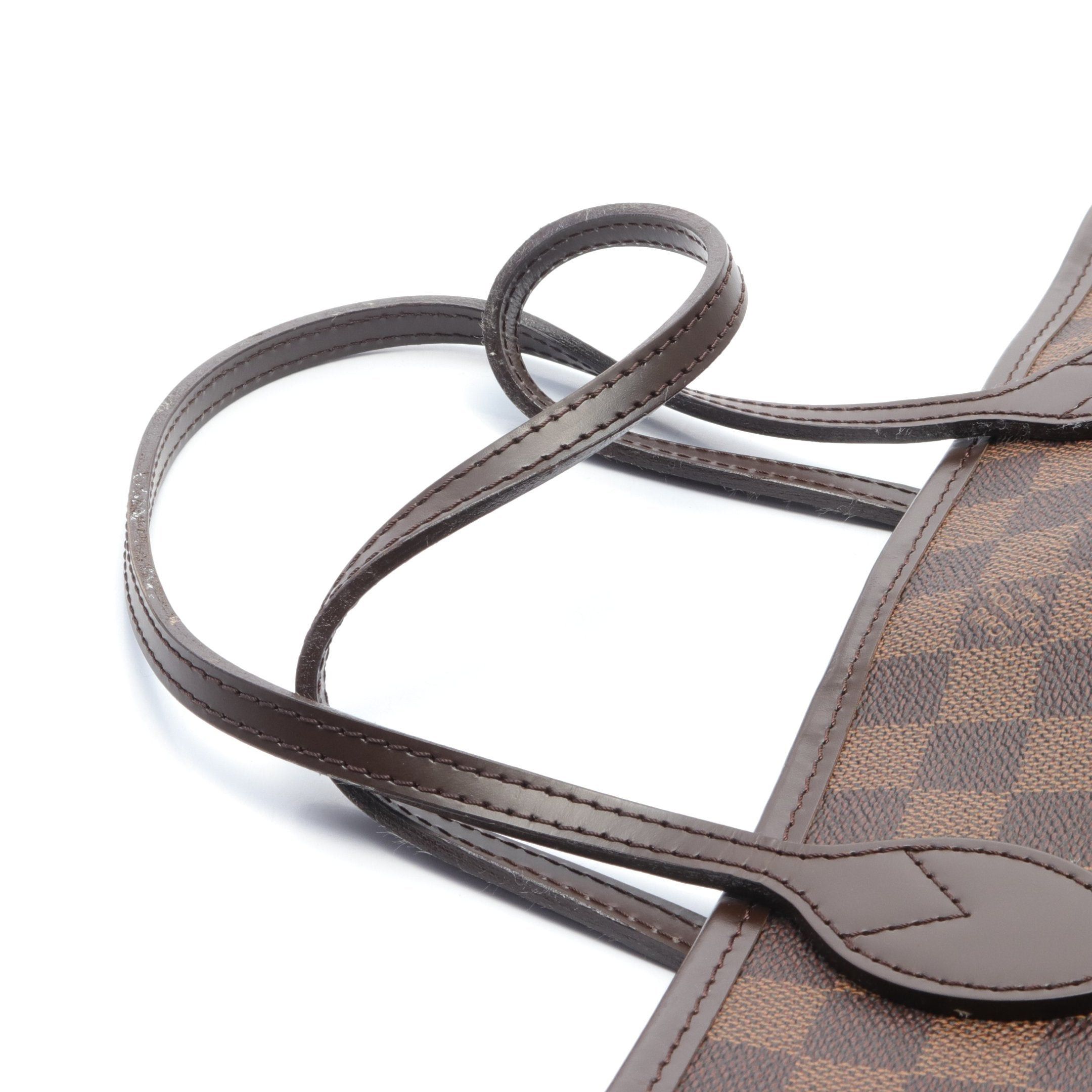 Louis Vuitton Louis Vuitton Neverfull Pm Damier Ebene Handbag Tote Bag Leather Brown Size ONE SIZE - 5 Thumbnail