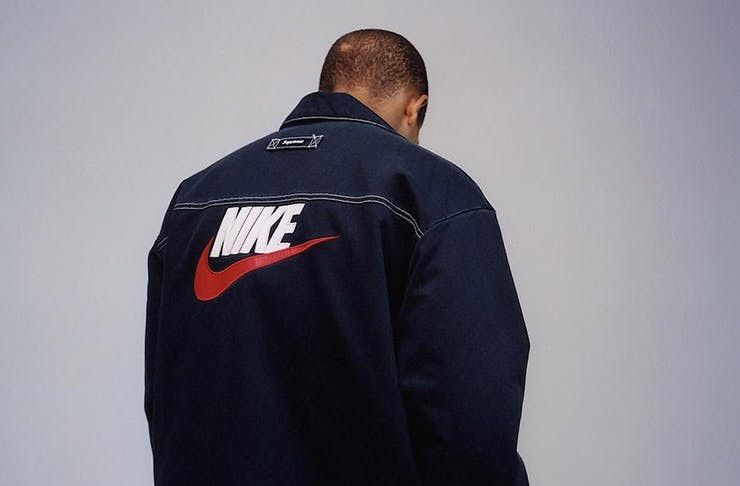 Nike x supreme double clearance zip quilted work jacket