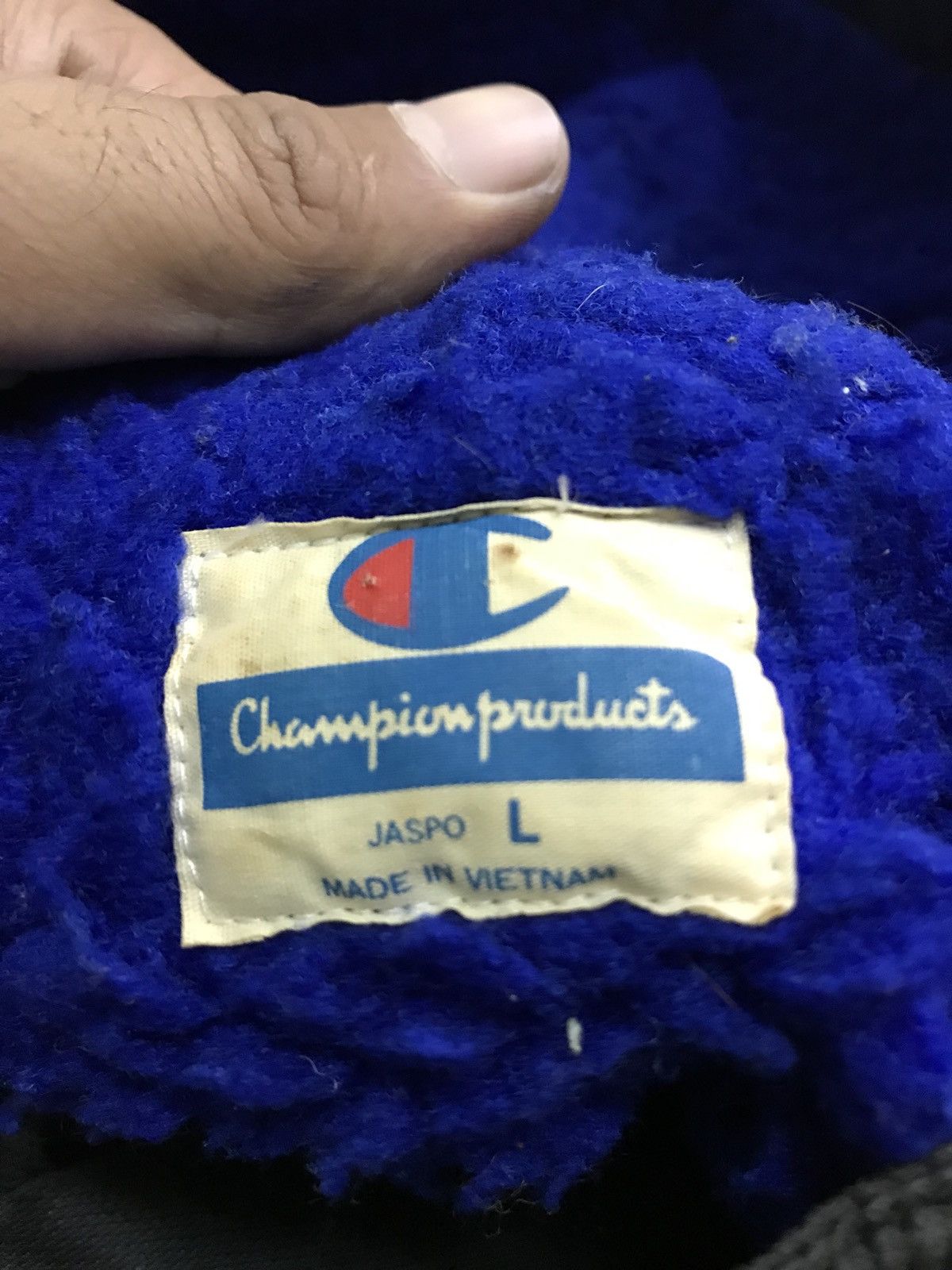 Champion × Vintage Champion Products Spell Out Embroidered Hooded Long Jacket Size US L / EU 52-54 / 3 - 6 Thumbnail