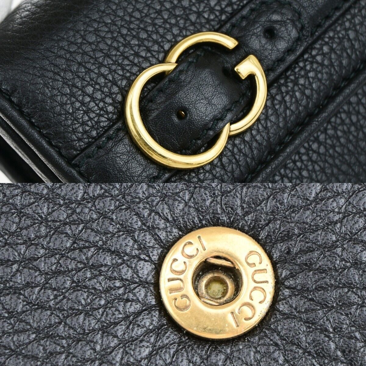 Gucci Logo Black Leather Wallet (Pre-Owned) Size ONE SIZE - 11 Thumbnail