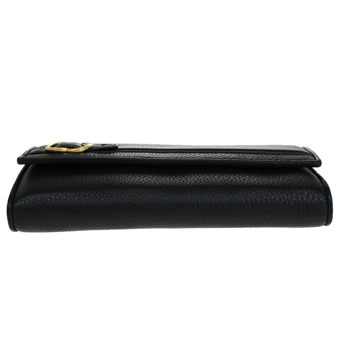 Gucci Logo Black Leather Wallet (Pre-Owned) Size ONE SIZE - 3 Thumbnail