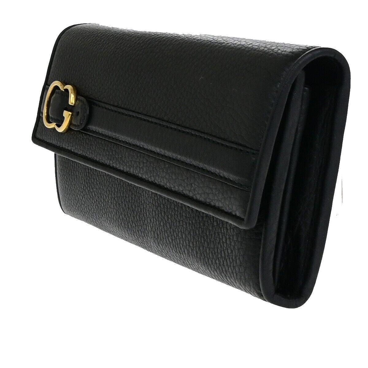 Gucci Logo Black Leather Wallet (Pre-Owned) Size ONE SIZE - 8 Thumbnail