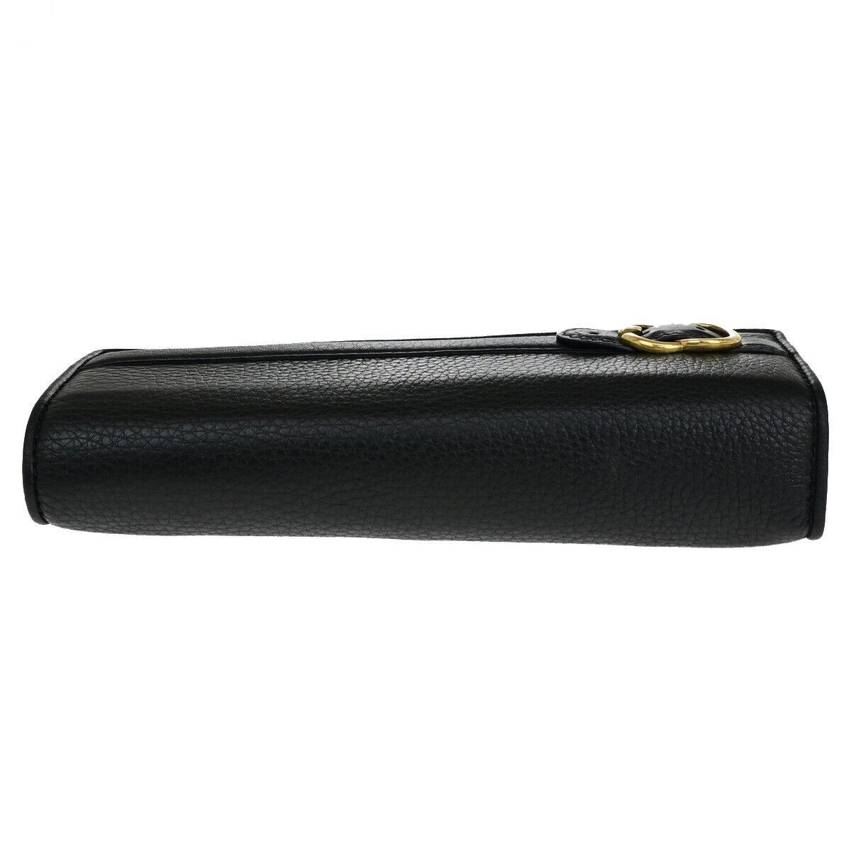 Gucci Logo Black Leather Wallet (Pre-Owned) Size ONE SIZE - 4 Thumbnail